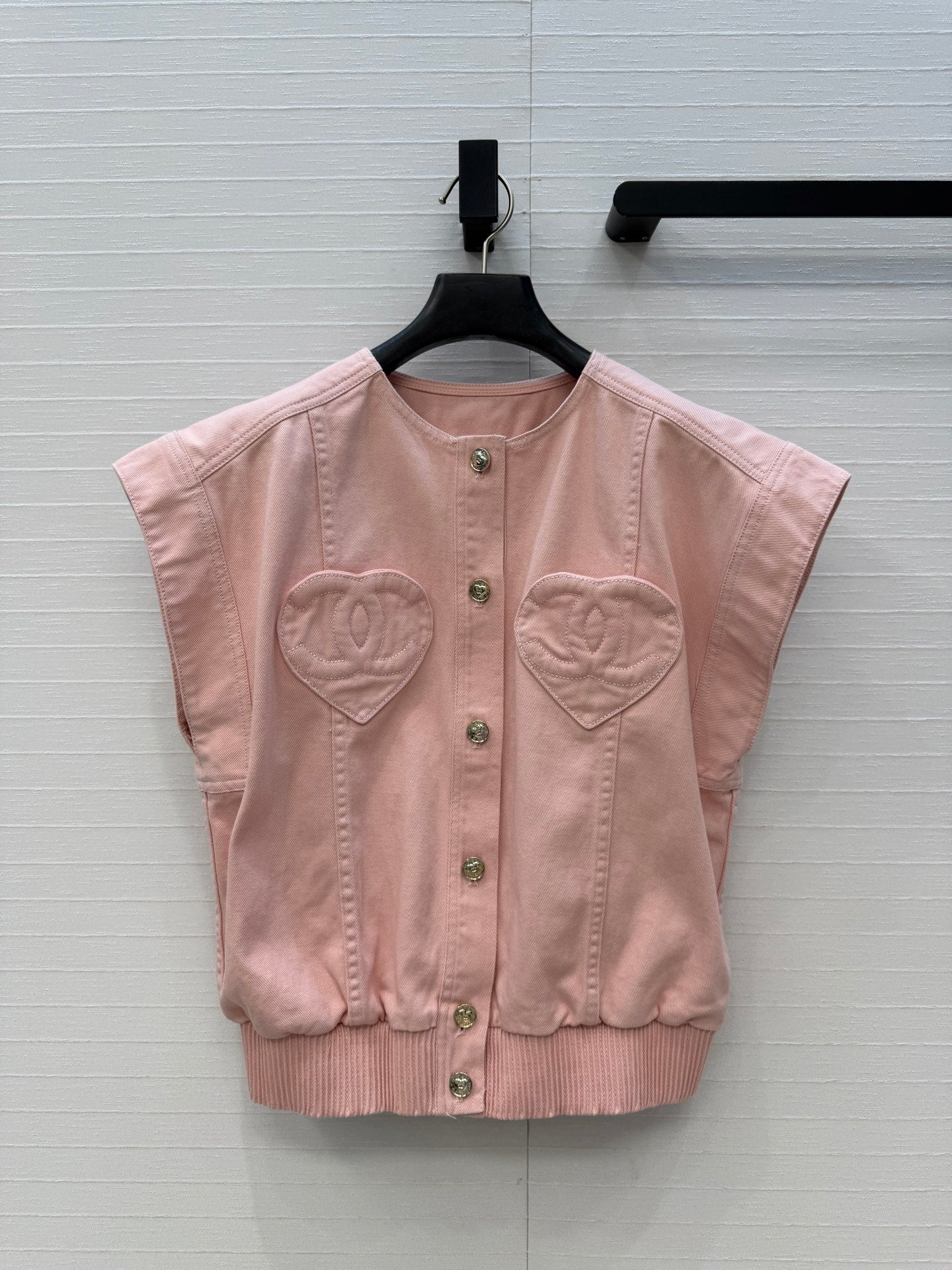 Chanel 2026 Elegant Heart-Shaped Double C Pocket Denim Set Pink Cotton 360887