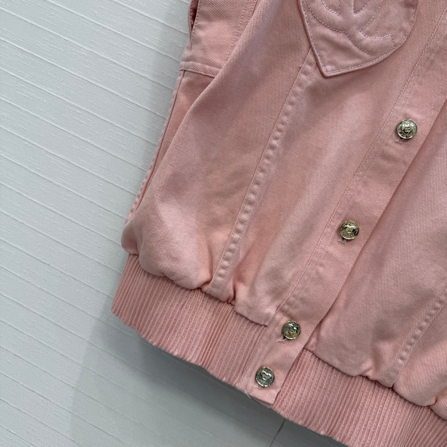 Chanel 2026 Elegant Heart-Shaped Double C Pocket Denim Set Pink Cotton 360887