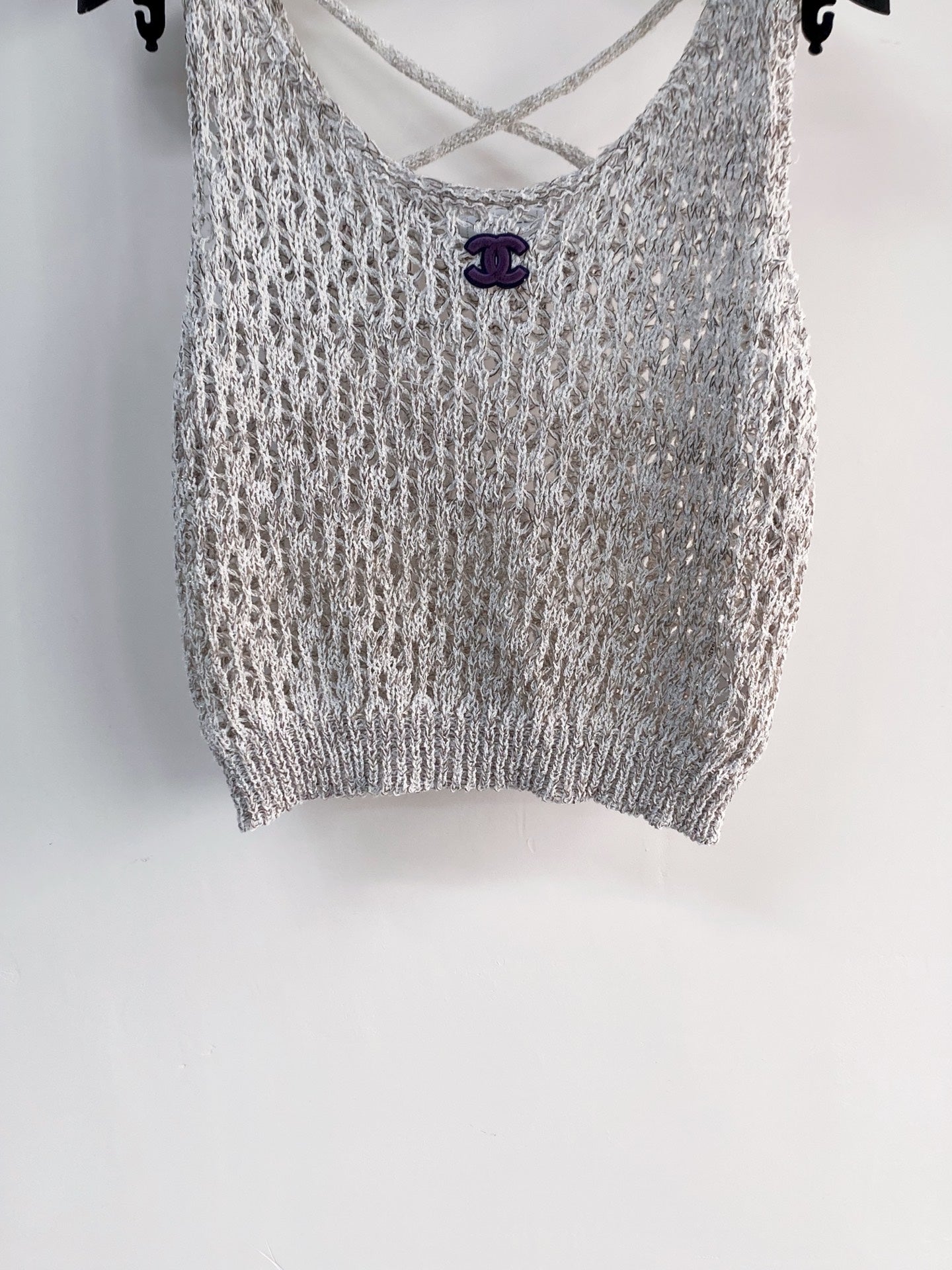 Chanel 2026 Vest Pink and Gray Wool Cashmere 166789