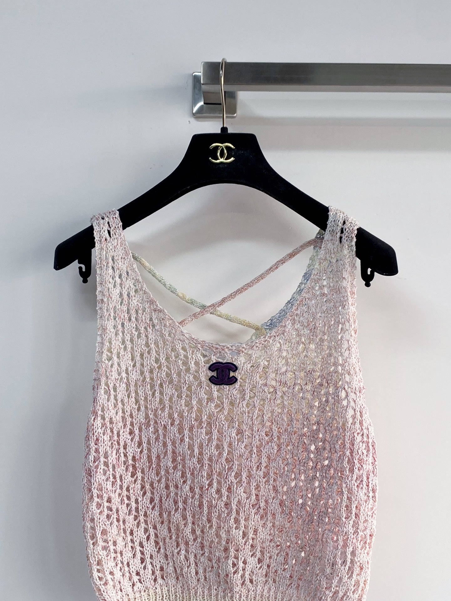 Chanel 2026 Vest Pink and Gray Wool Cashmere 166789