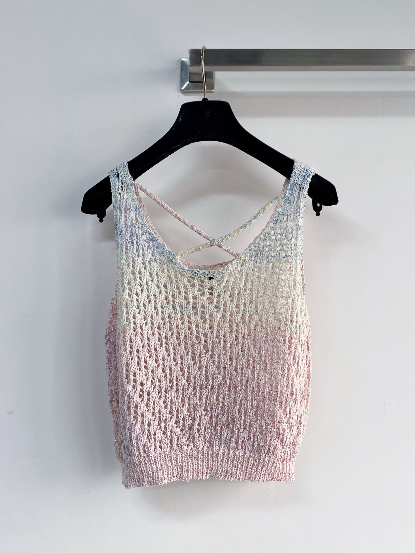 Chanel 2026 Vest Pink and Gray Wool Cashmere 166789