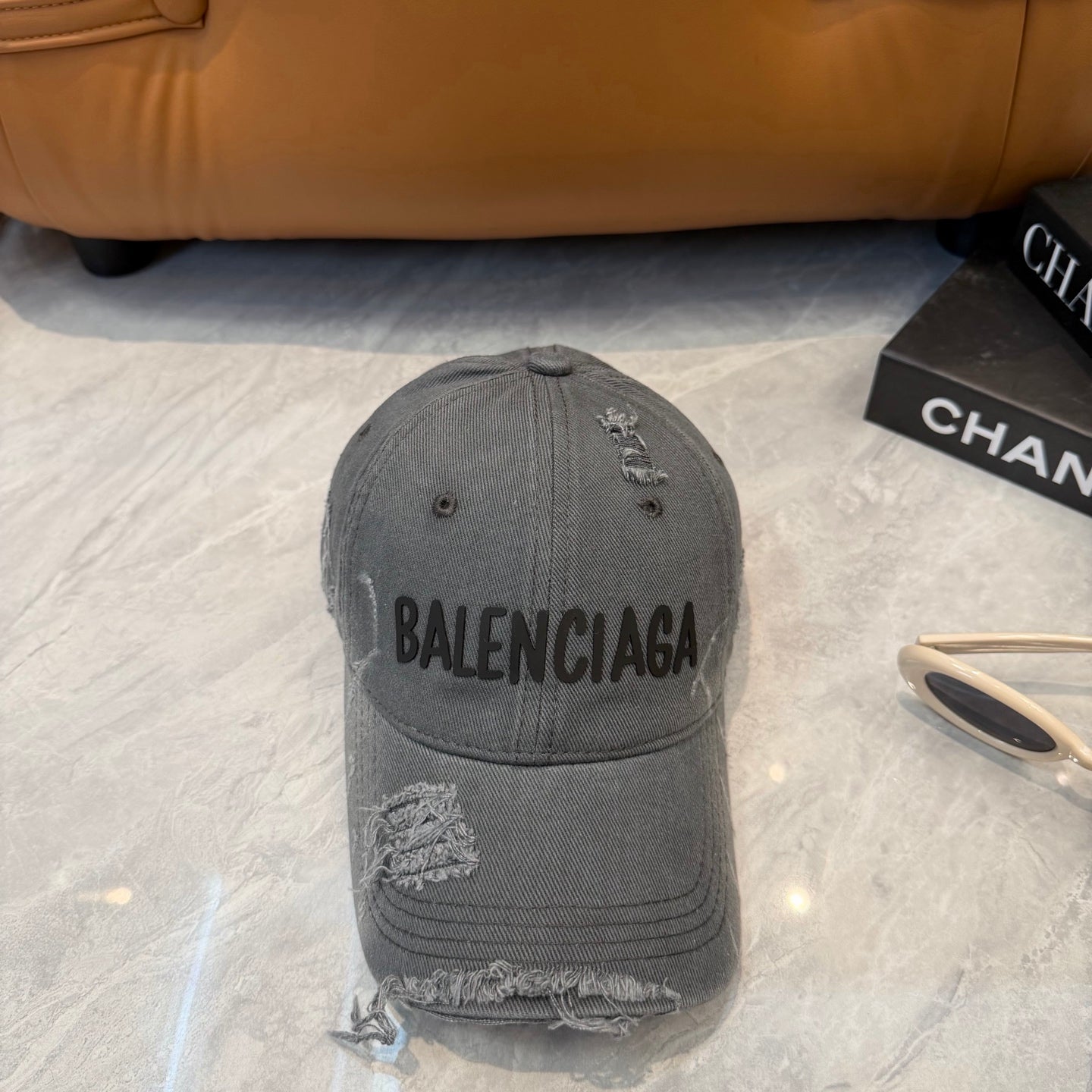 Balenciaga Washed And Distressed Baseball Cap 250025