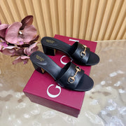 GG 26ss Chunky Heel Sandals 55 Double G Lambskin
