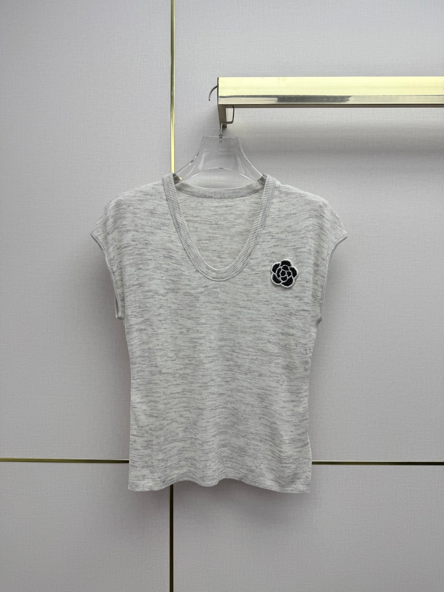 Chanel 2026 U-neck Top With 3D Flower 367688