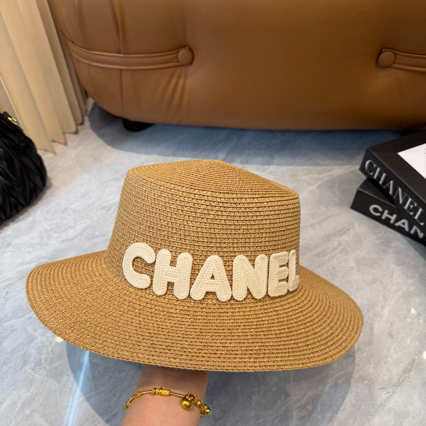 Chanel Logo Straw Hat 269010