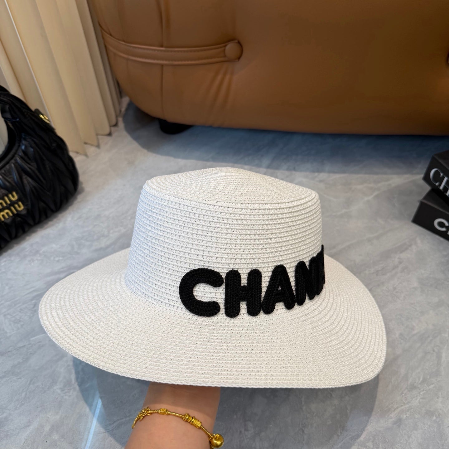 Chanel Logo Straw Hat 269010