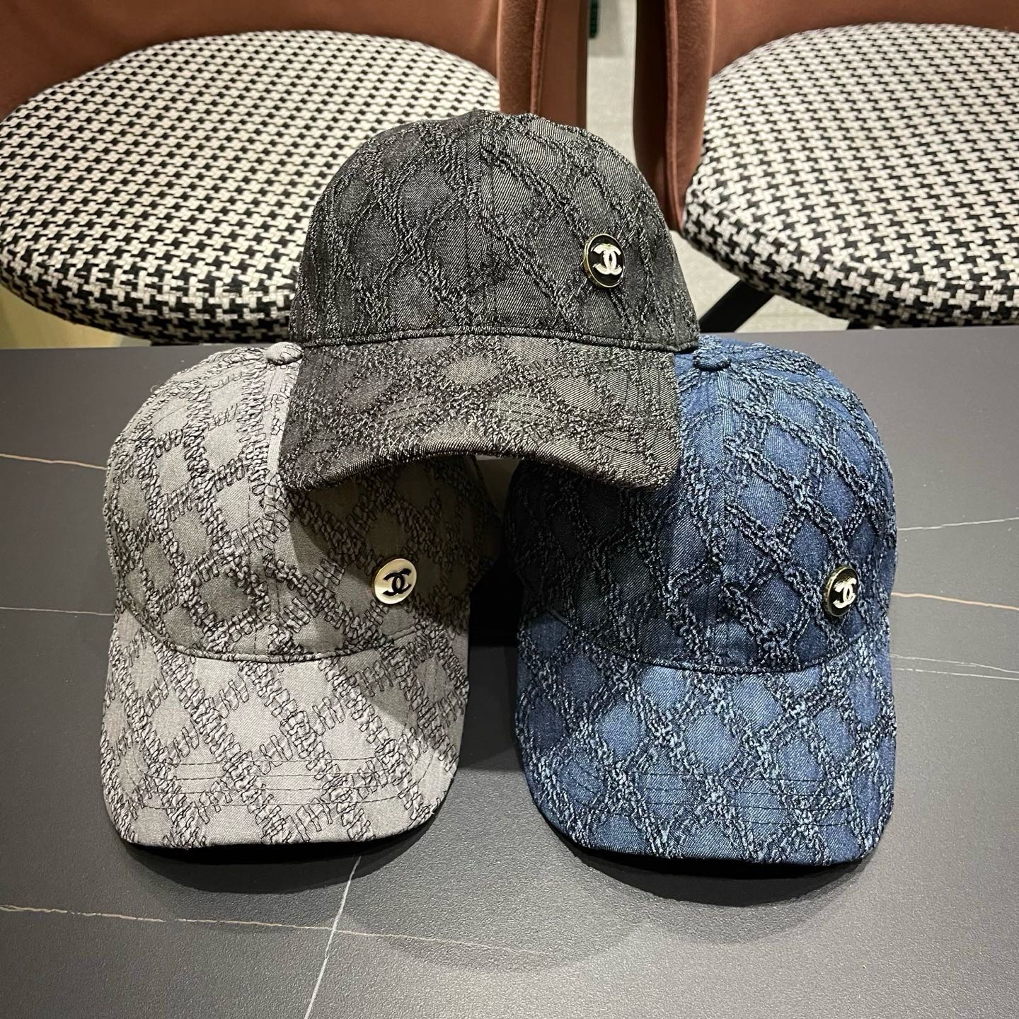Chanel Logo Denim Hat 213506