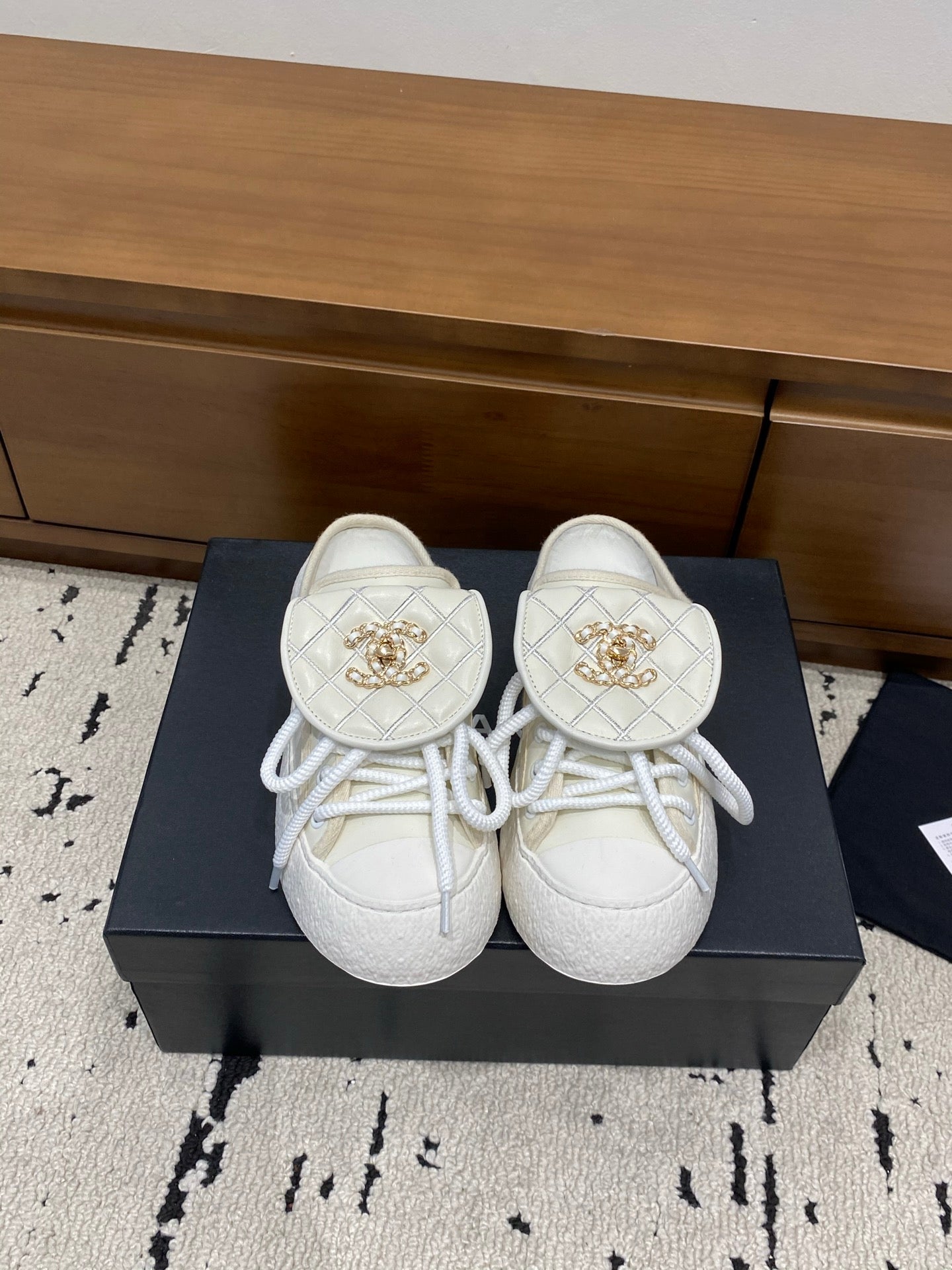 Chanel 2026 Platform Mule Sneakers Canvas Leather 790071