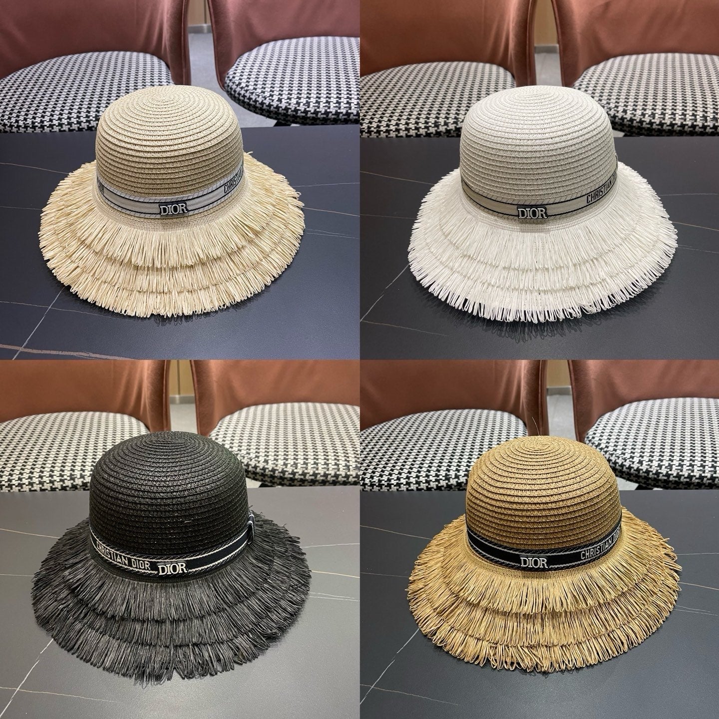 Dior D-Bobby Straw Hat 219043