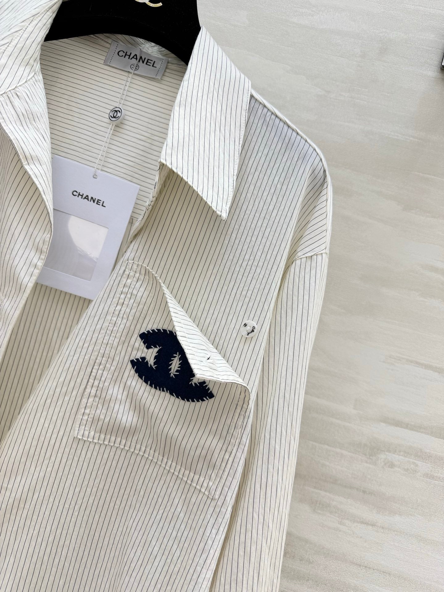 Chanel 2026 Striped Shirt Cotton 224355