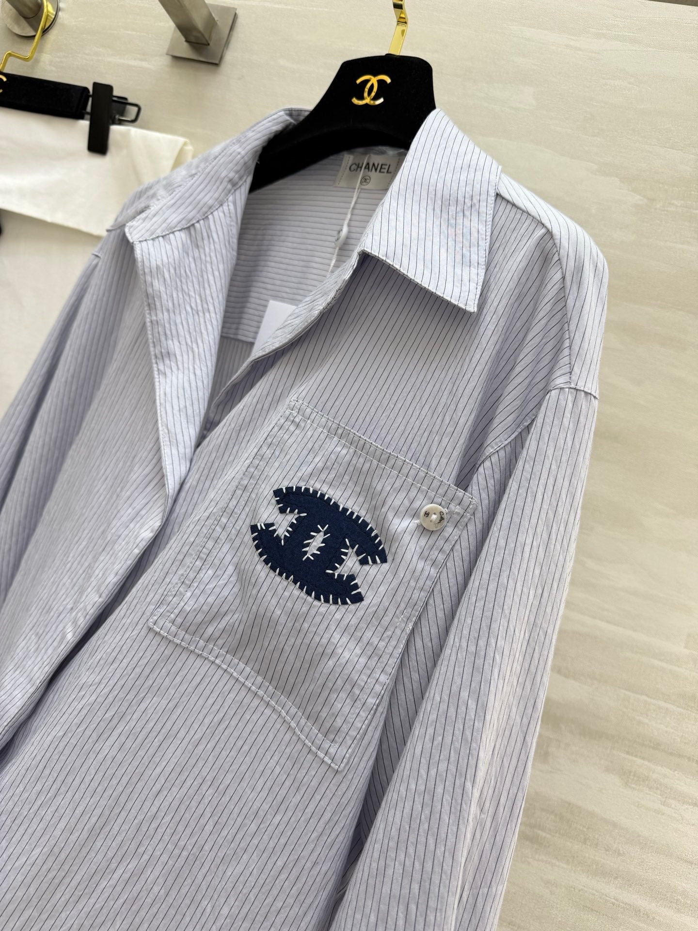 Chanel 2026 Striped Shirt Cotton 224355