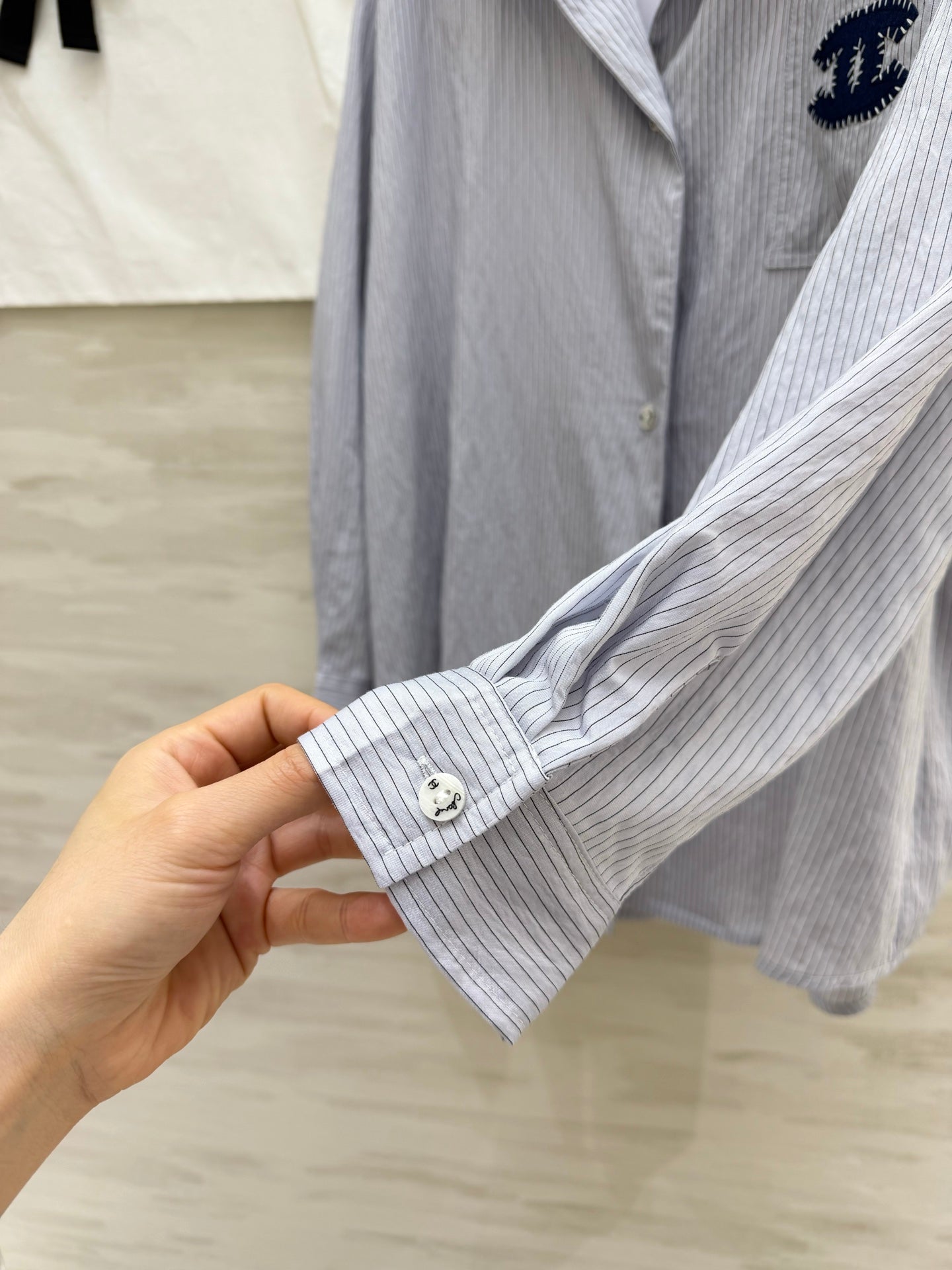 Chanel 2026 Striped Shirt Cotton 224355