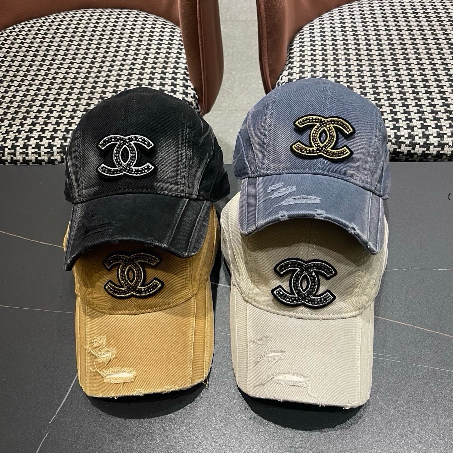 Chanel Embroidered Logo Cap 221124