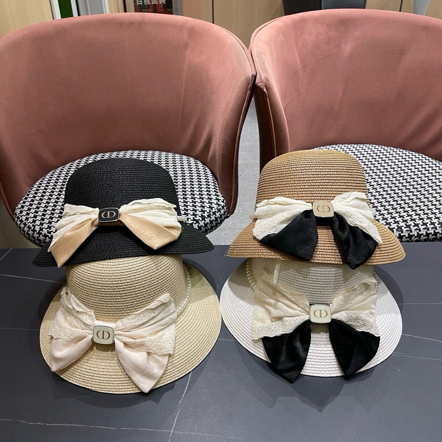 Dior Bow Pearl Hat 220997
