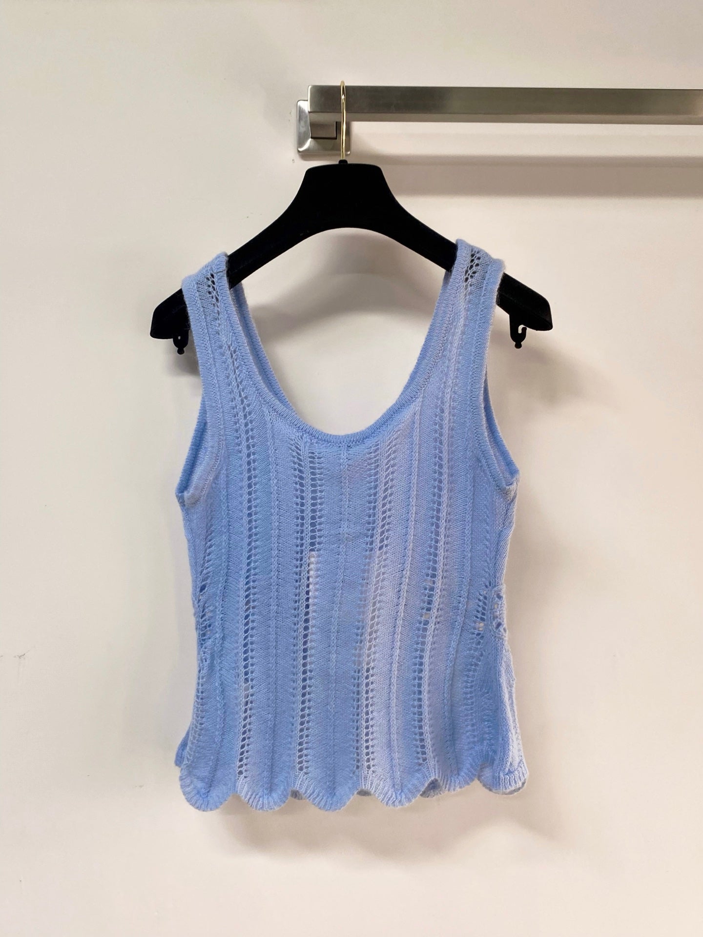 Chanel 2026 Openwork Knit Vest Polyamide Wool 366059