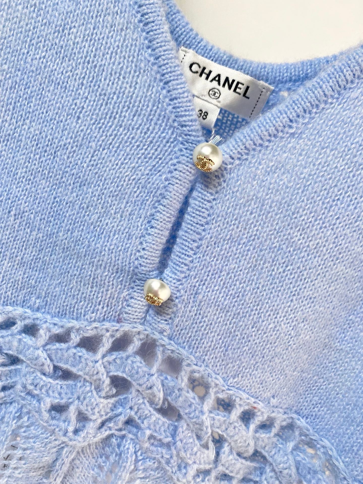 Chanel 2026 Openwork Knit Vest Polyamide Wool 366059