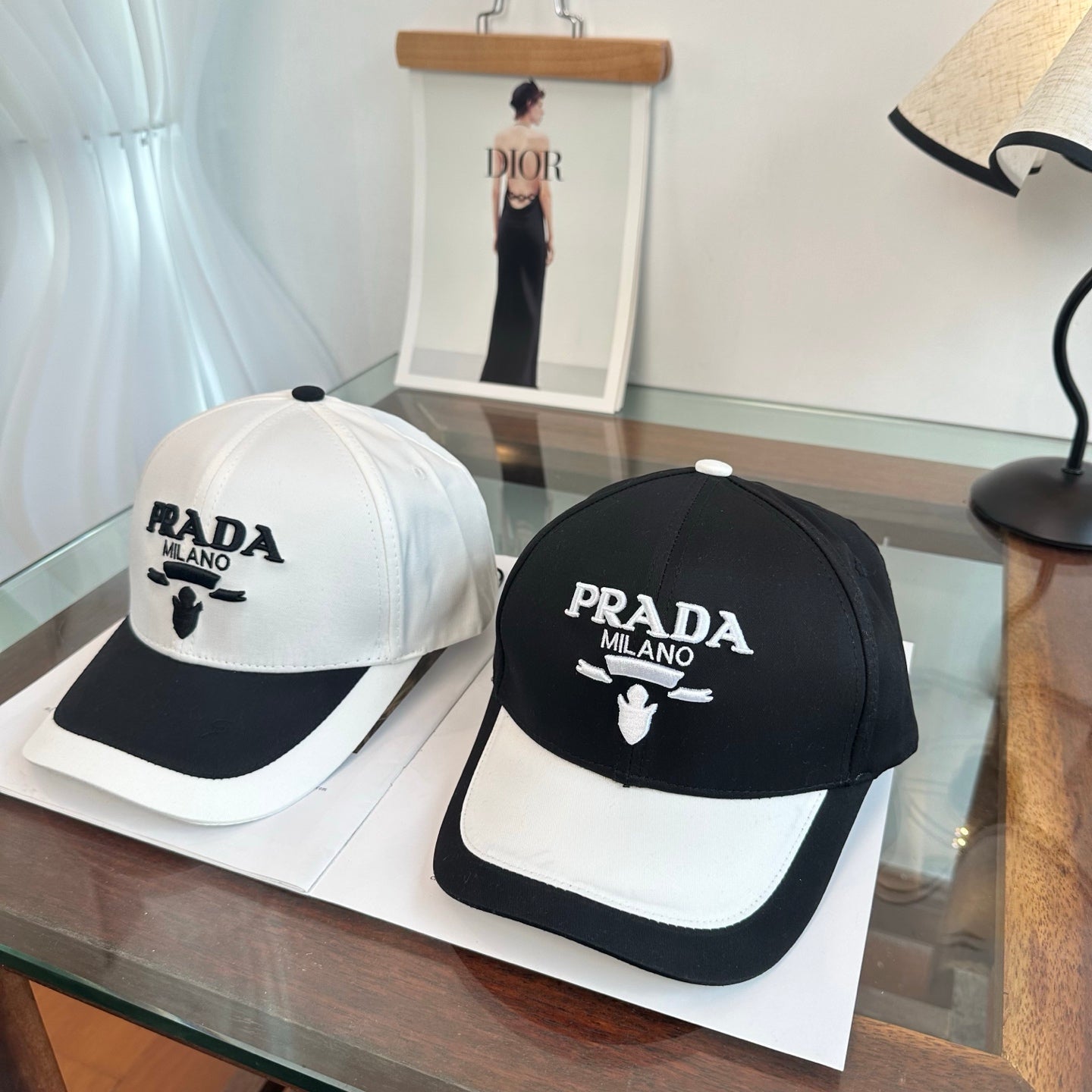 Prada Classic Triangle Logo Baseball Cap Cotton 262253