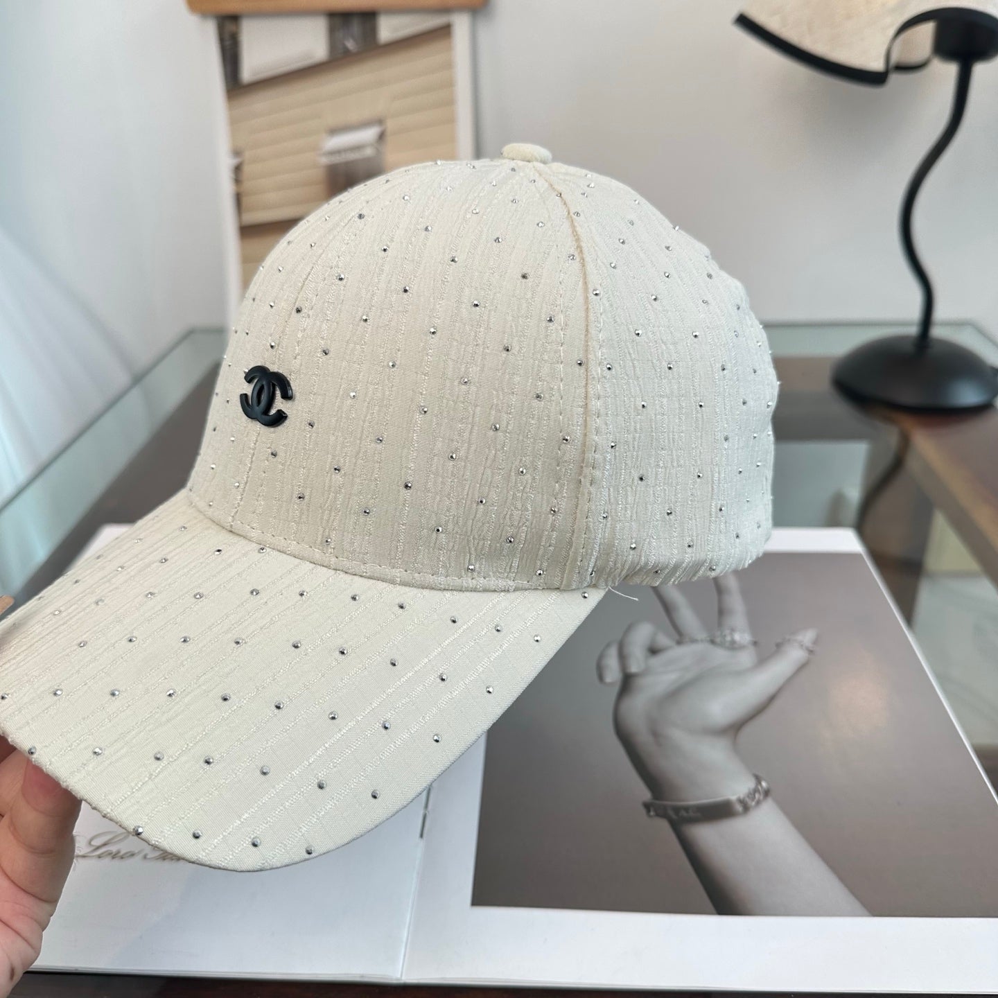 Chanel Rhinestone Baseball Cap 229112