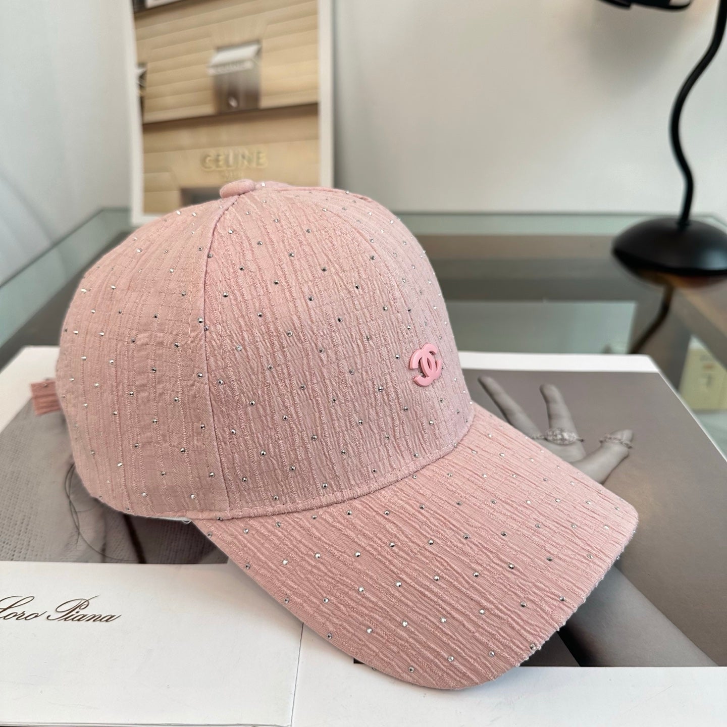 Chanel Rhinestone Baseball Cap 229112