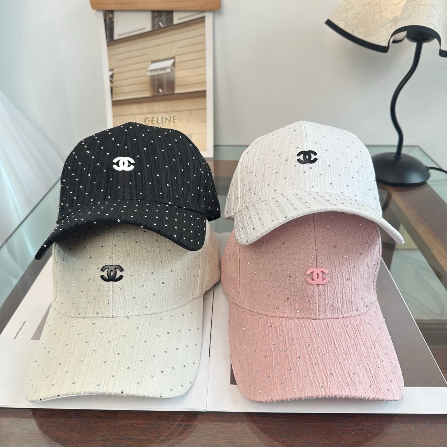 Chanel Rhinestone Baseball Cap 229112