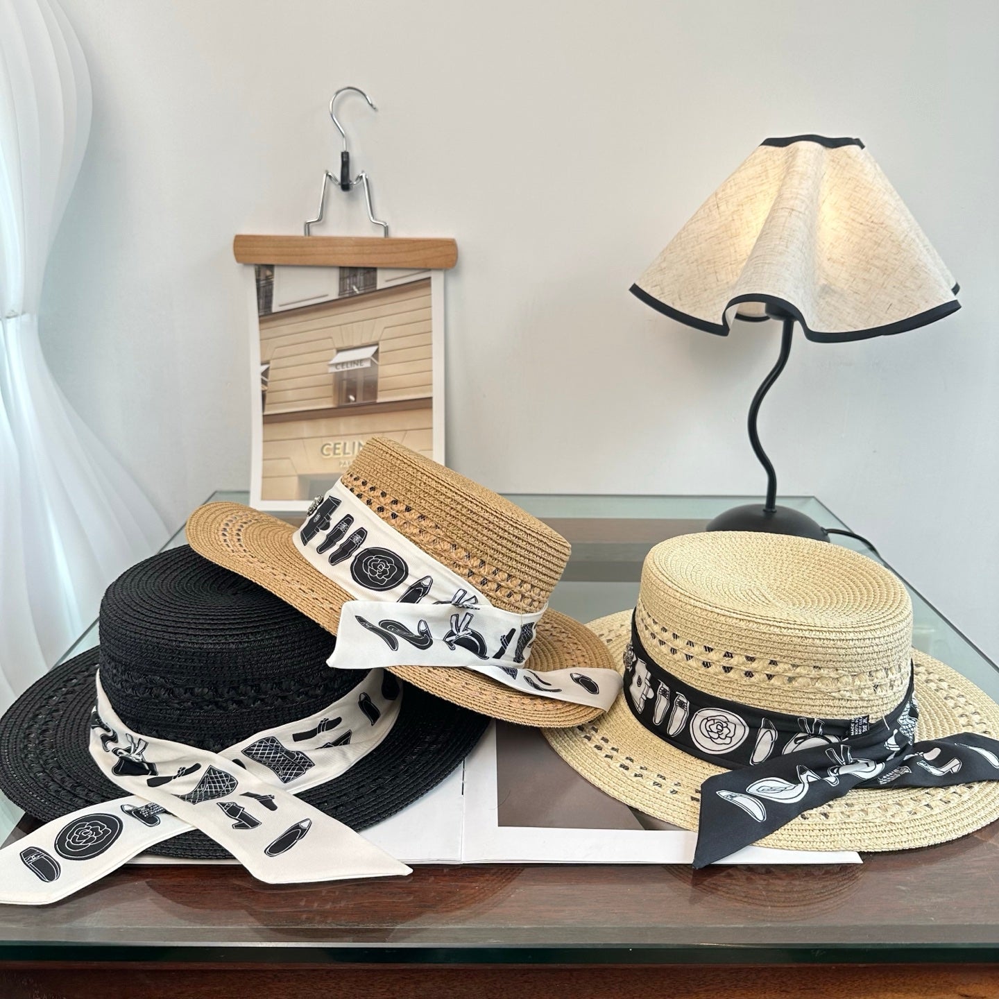 Chanel Flat Top Straw Hat 294945