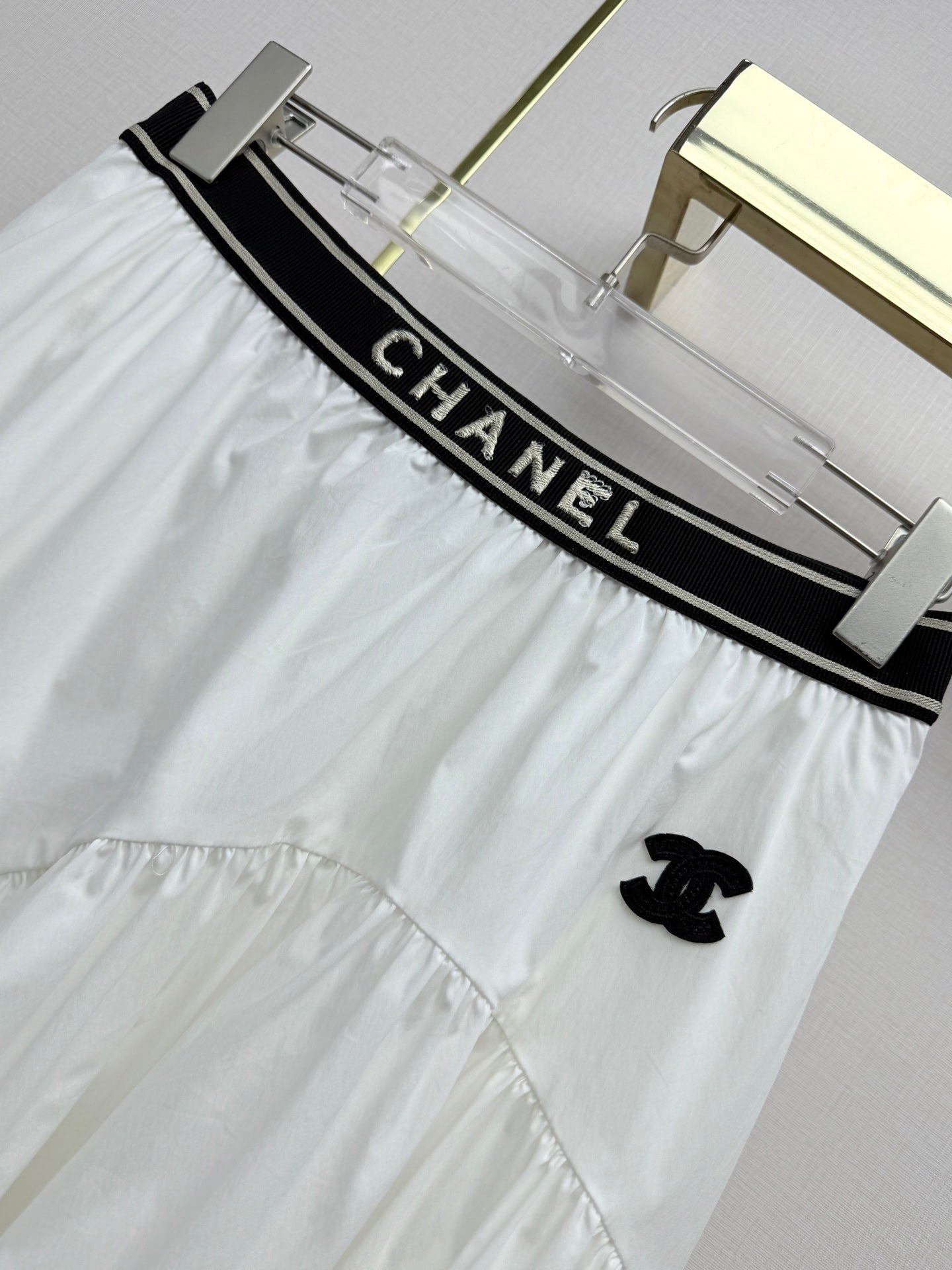 Chanel 2026 Elastic Waistband With Brand Midi Skirt Cotton 367700
