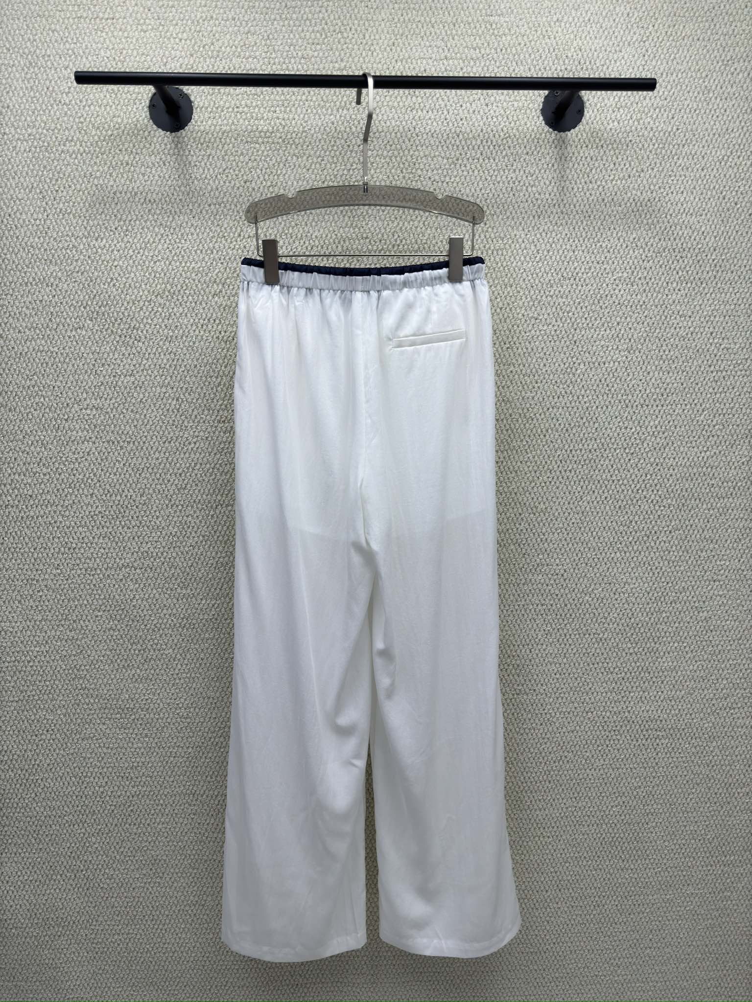 Miumiu 2026 Elastic High-Waisted Straight Wide-Leg Pant Tencel Cotton
