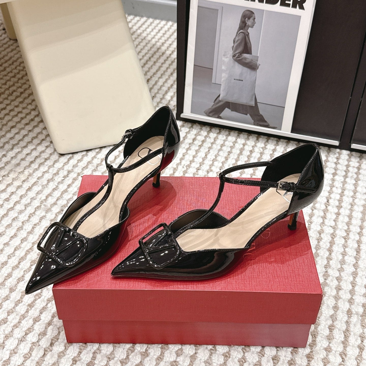 VT 26s High Heeled Open-toe Sandals 60 Patent Leather 722235