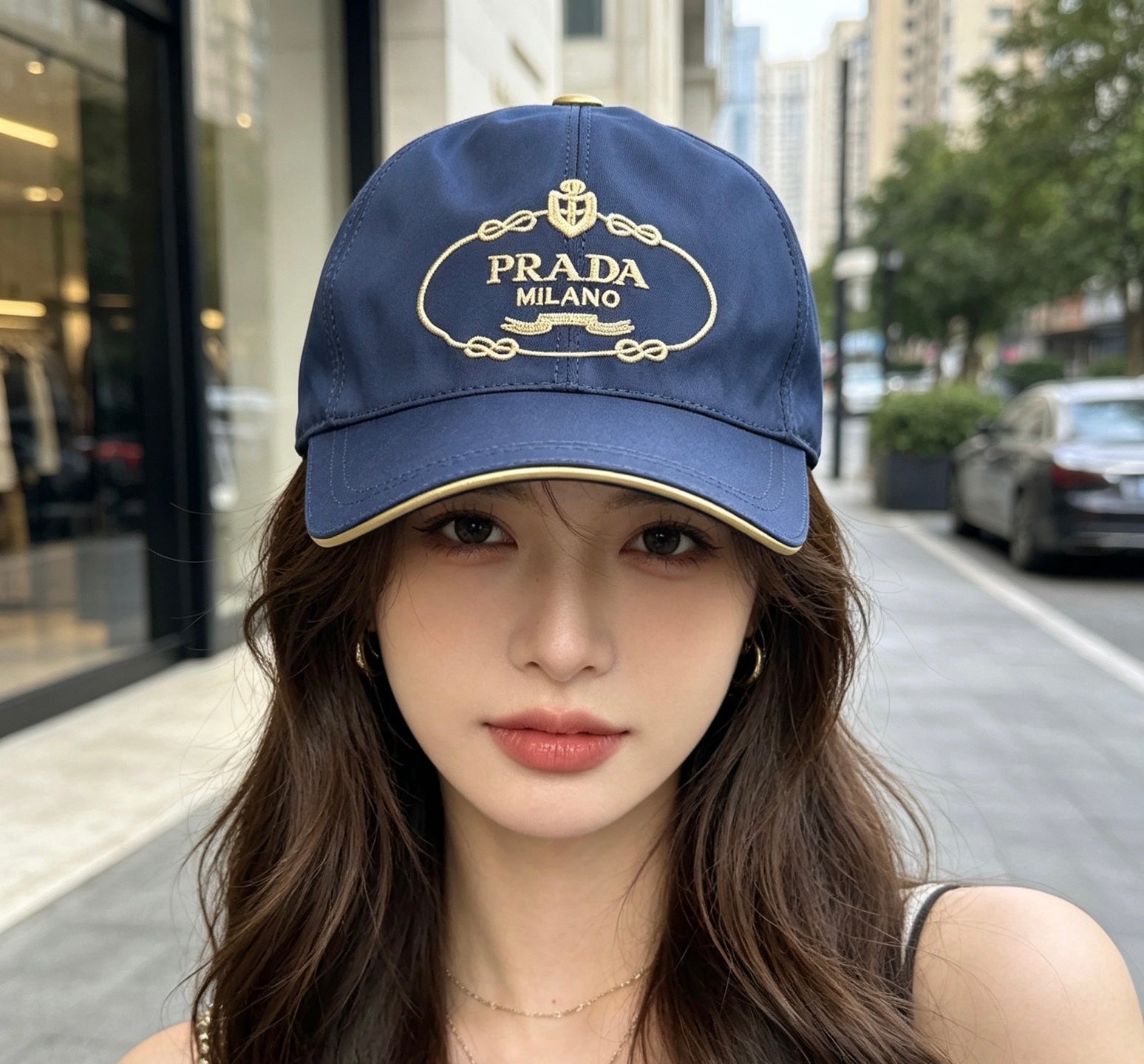 Prada Classic Logo Baseball Cap Cotton 262251