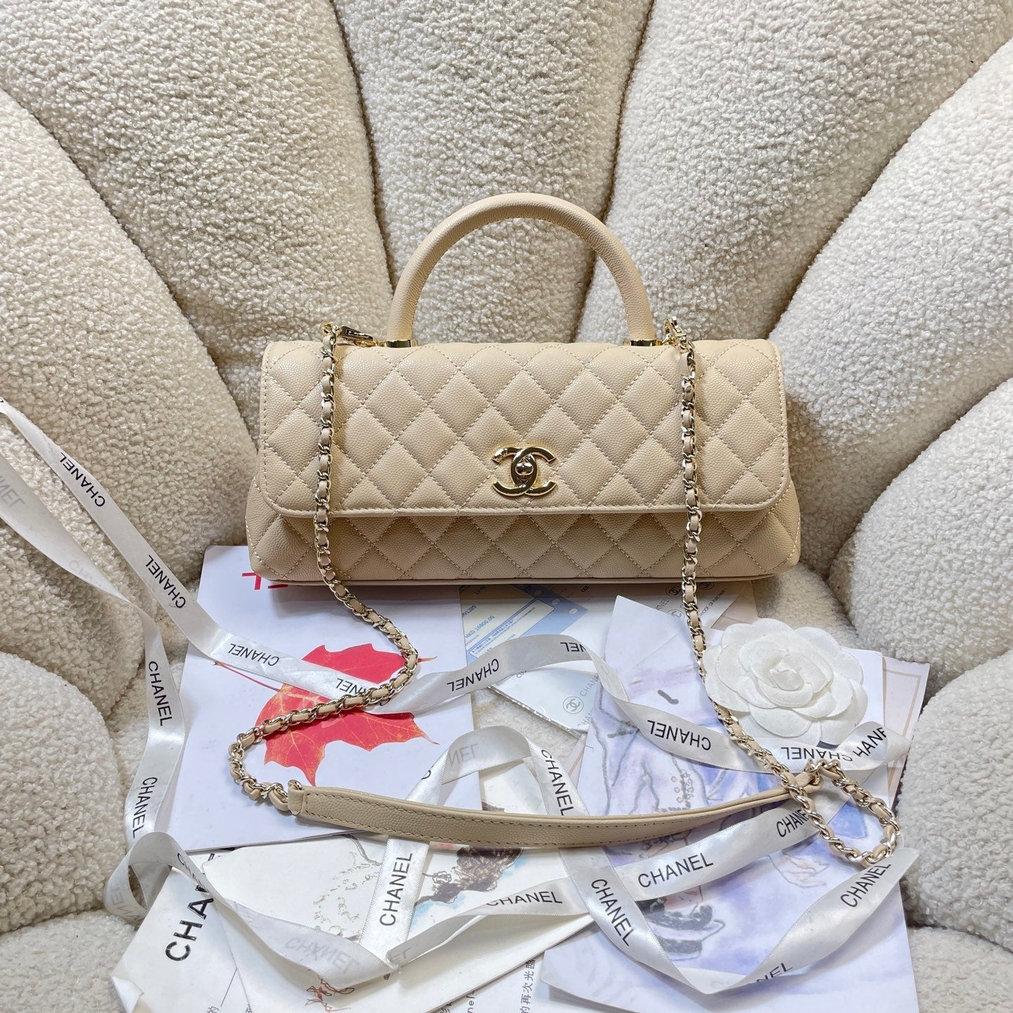 Chanel 2026 Coco Handle Bag 32cm Multicolor Calfskin