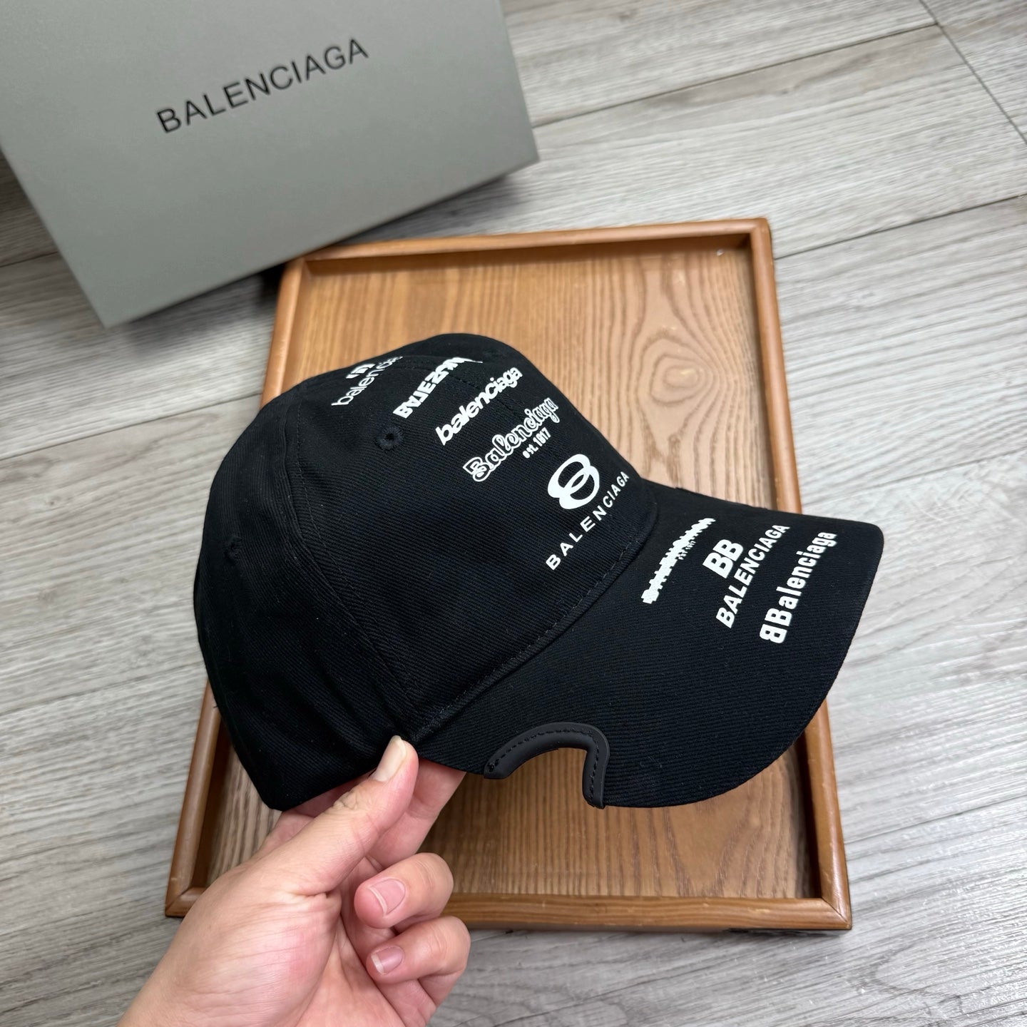 Balenciaga Embroidered Distressed Cotton-twill Baseball Cap 240575