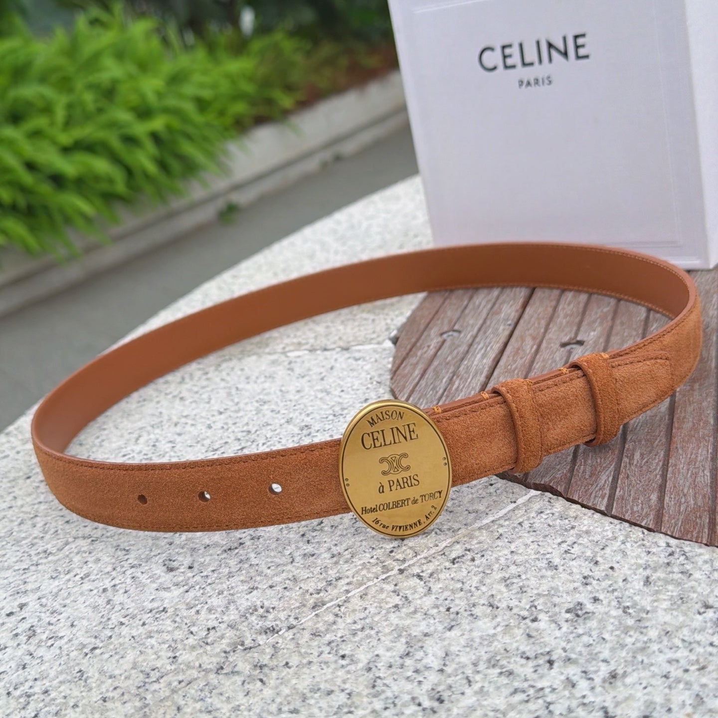 Celine 2026 Belt 2.5cm Suede