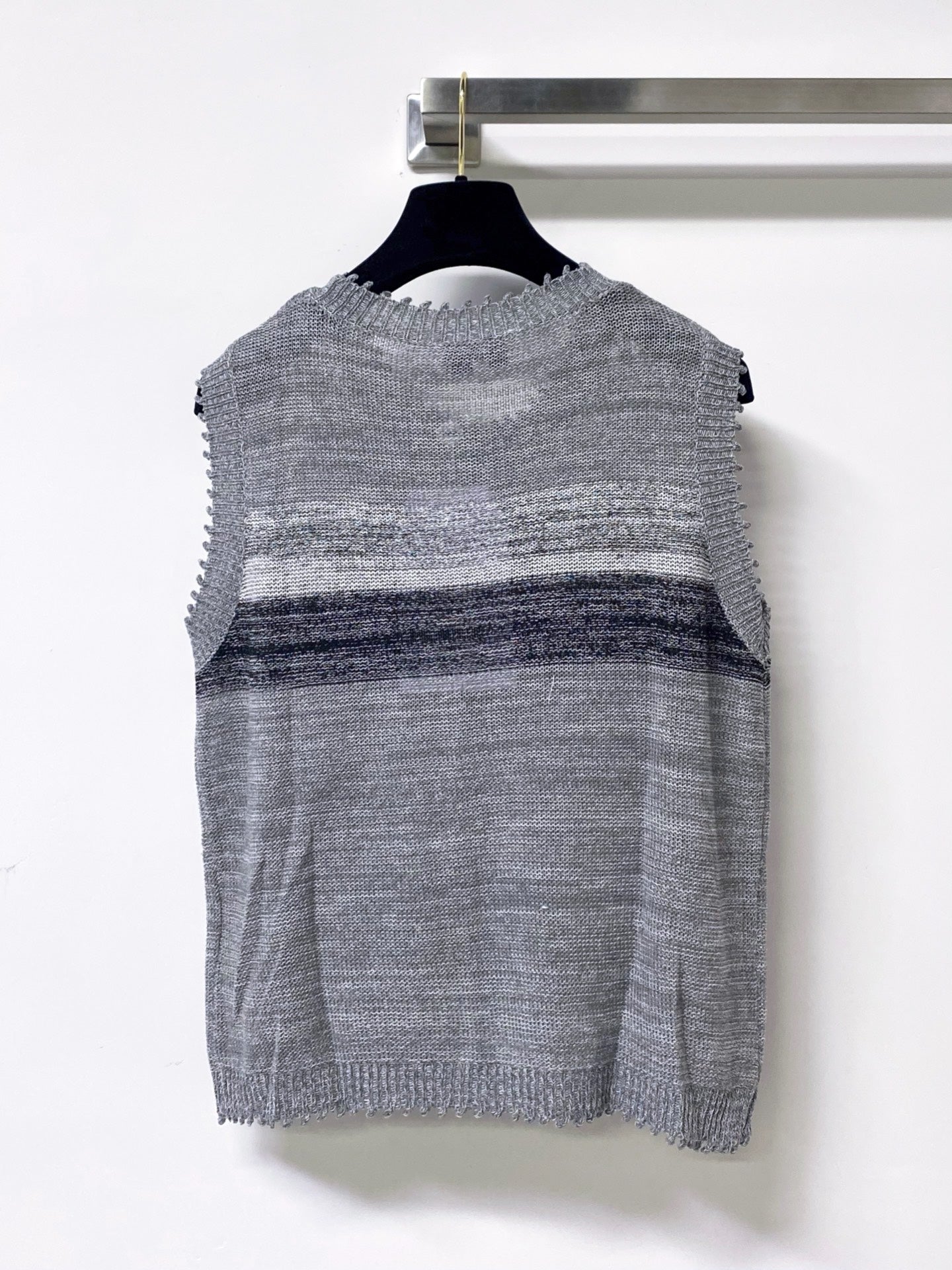 Chanel 2026 Vest Shirt Grey White Tencel Wool 295272