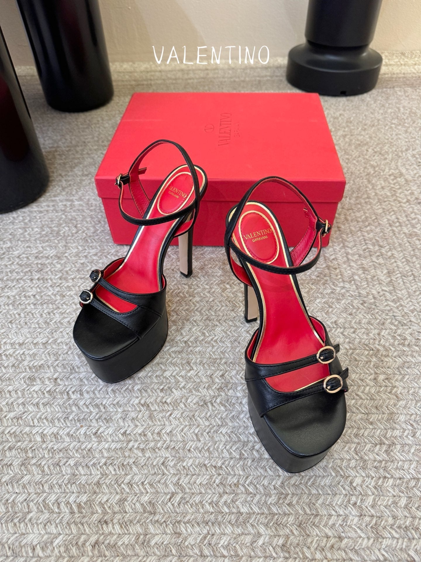 Valentino Garavani Crasher 145mm Leather Platform Sandal 835761