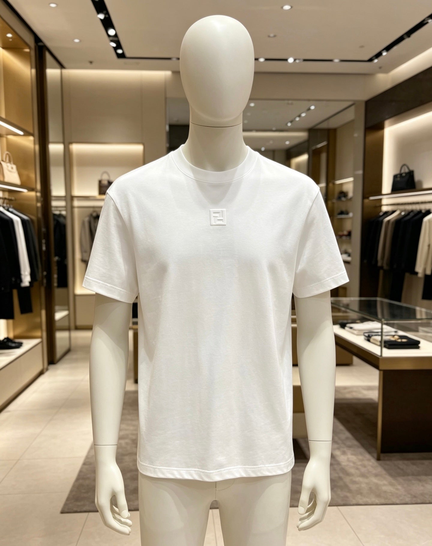 Fendi 2026 Men's Short-Sleeve T-Shirt Cotton  736623