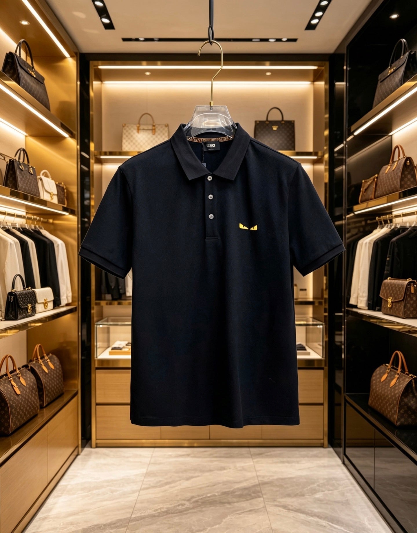 Fendi 2026 Men's Latest Polo Shirt Fabric 736647