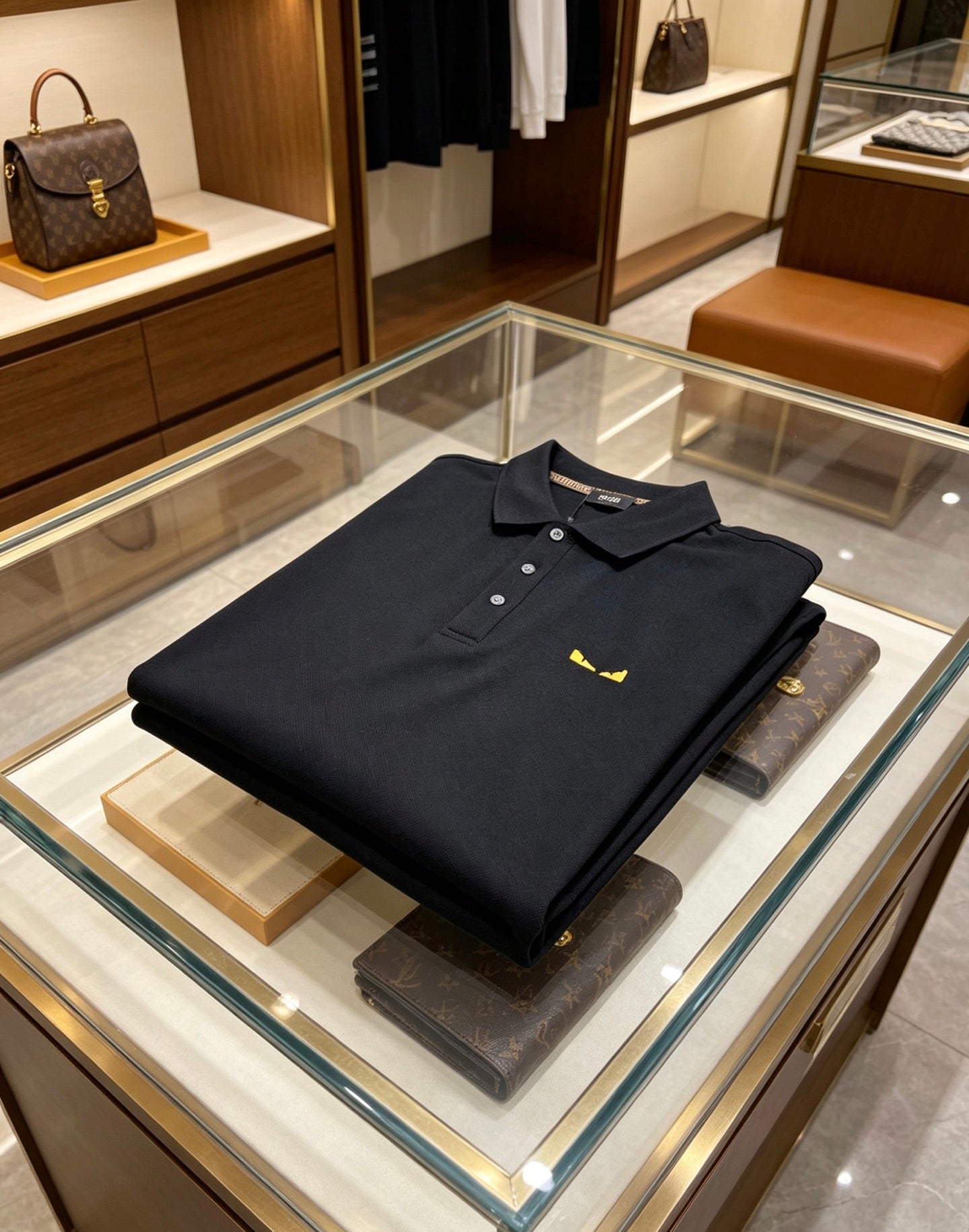 Fendi 2026 Men's Latest Polo Shirt Fabric 736647