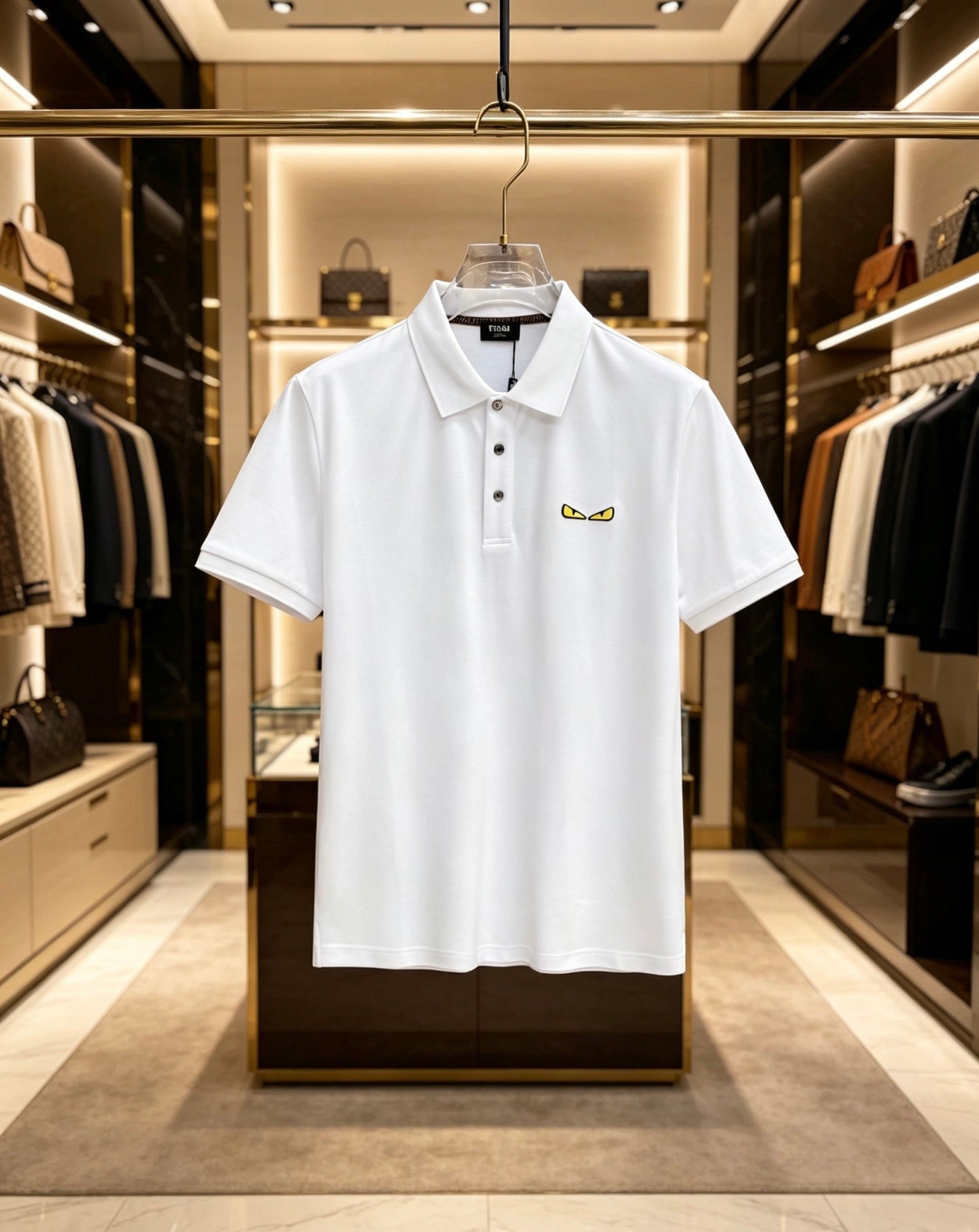 Fendi 2026 Men's Latest Polo Shirt Fabric 736647
