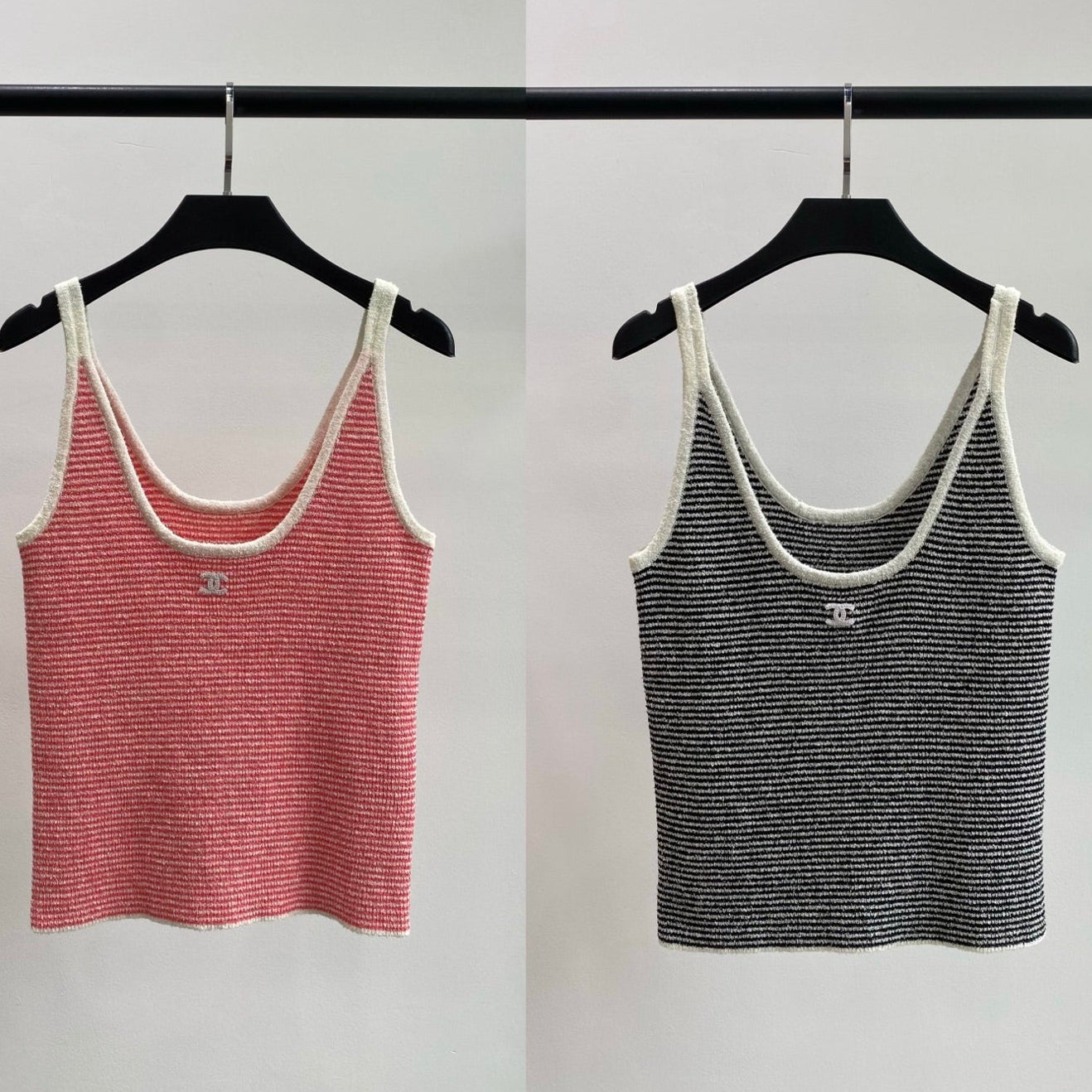 Chanel 2026 Strips Knit Slim Fit Camisole Viscose 408856