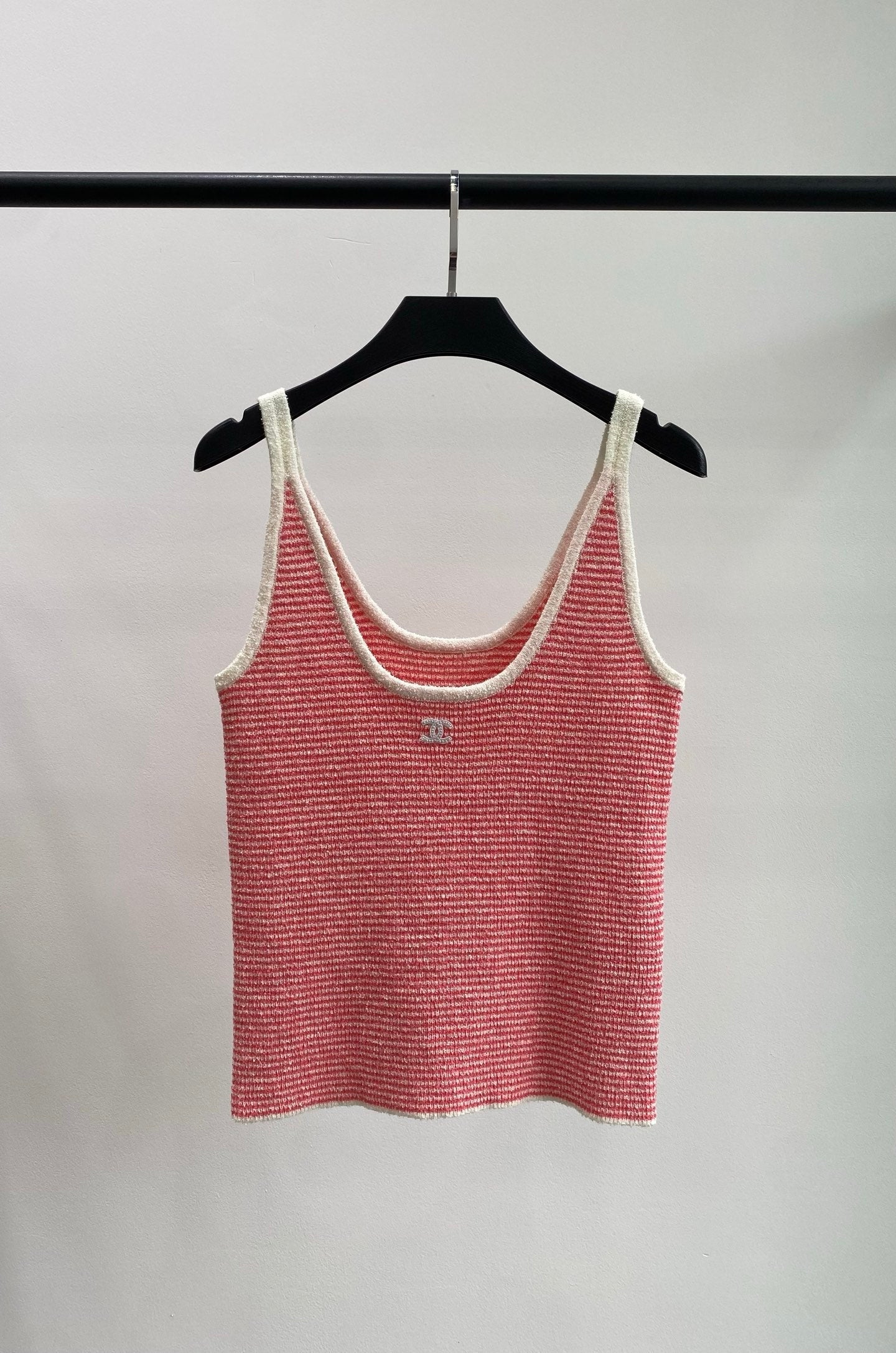 Chanel 2026 Strips Knit Slim Fit Camisole Viscose 408856