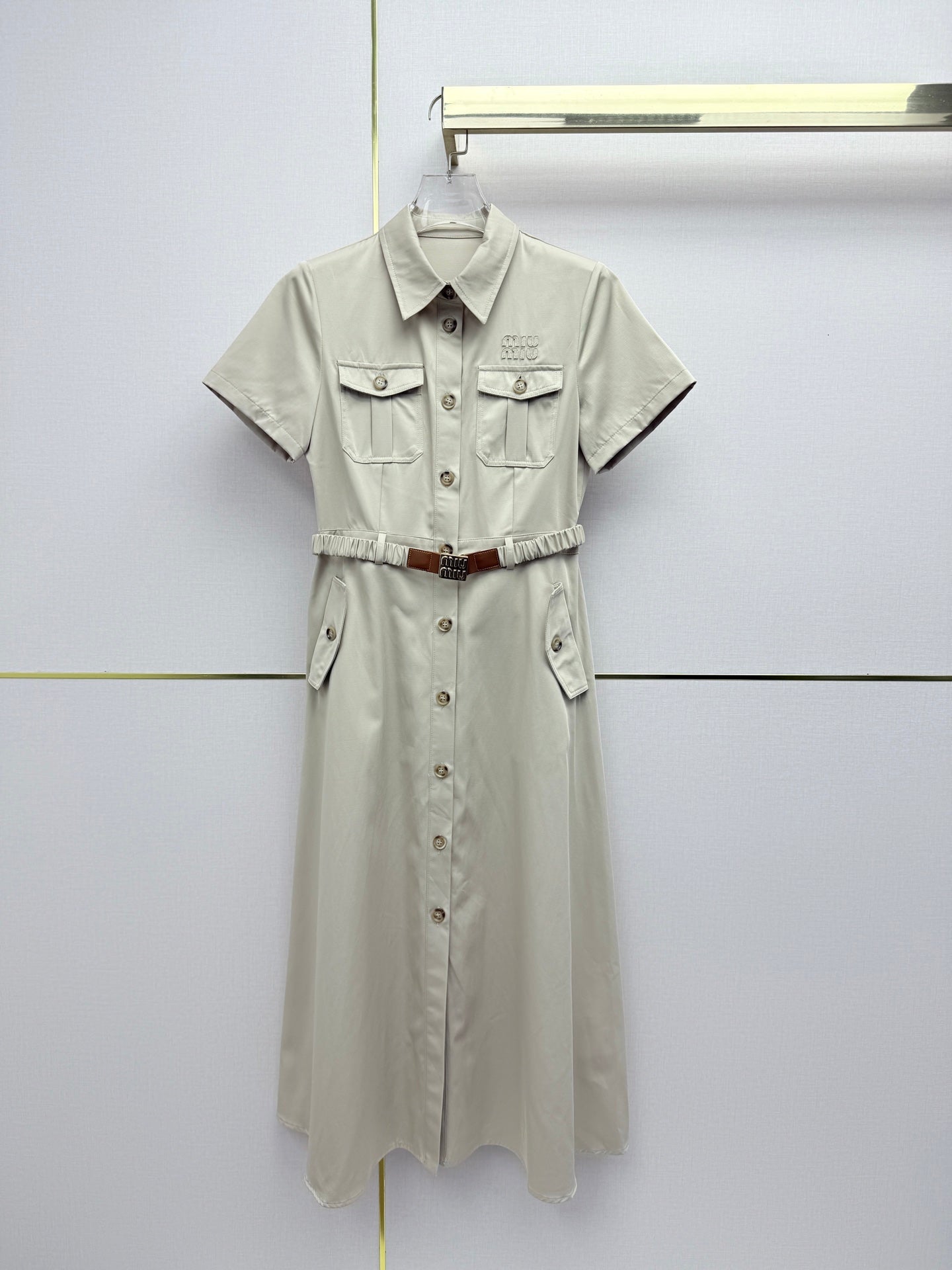 Miumiu 2026 Elegant Commuter Workwear Dress Cotton 380418