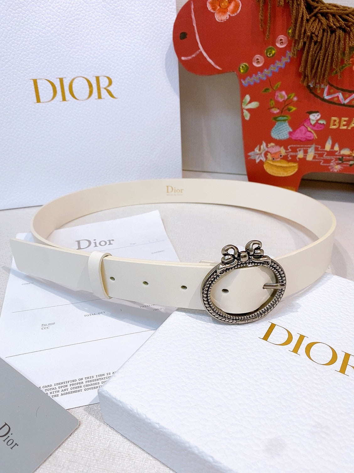 Dior Médaillon Belt 30mm With Bow Calfskin 207707