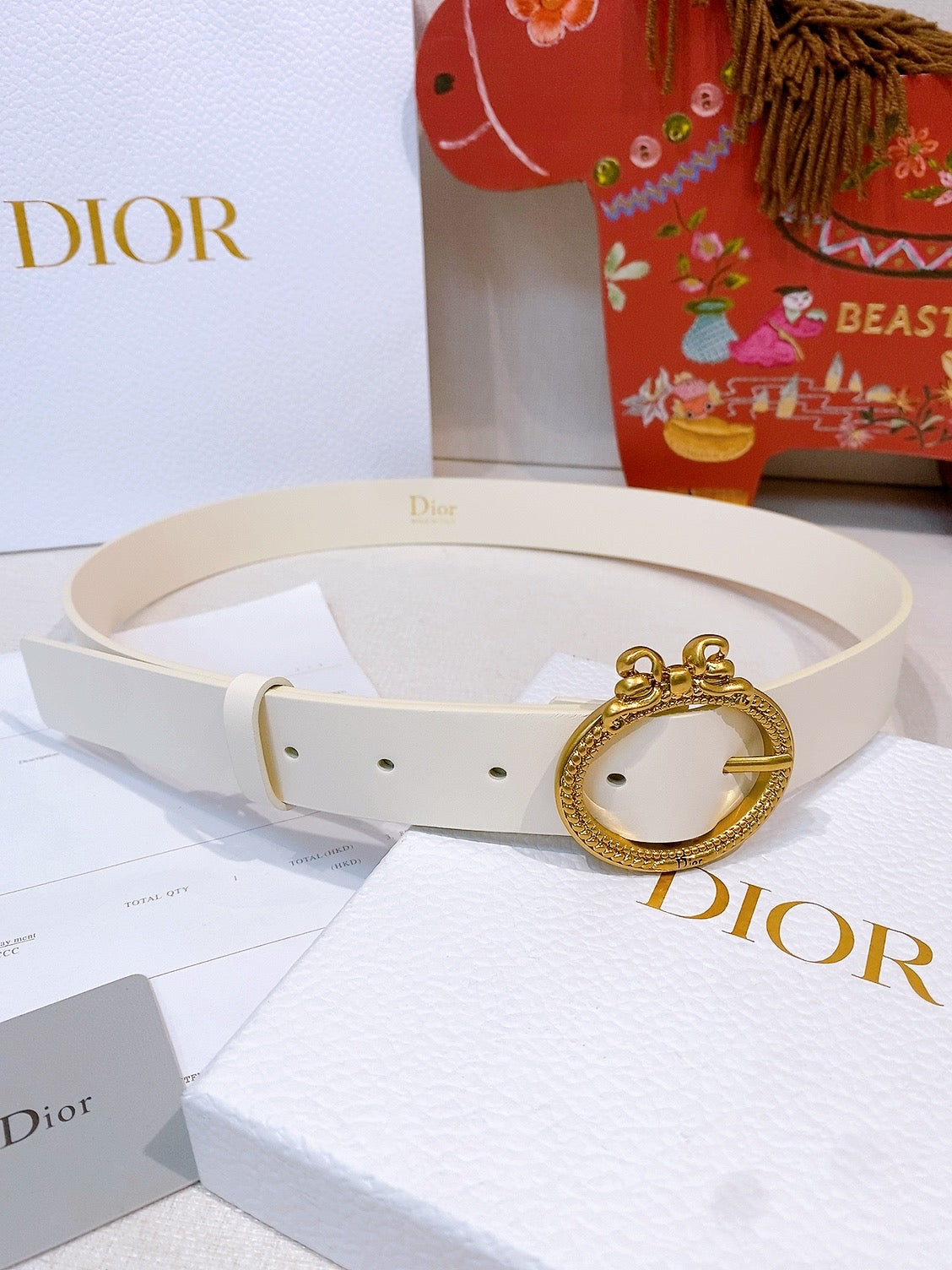 Dior Médaillon Belt 30mm With Bow Calfskin 207707