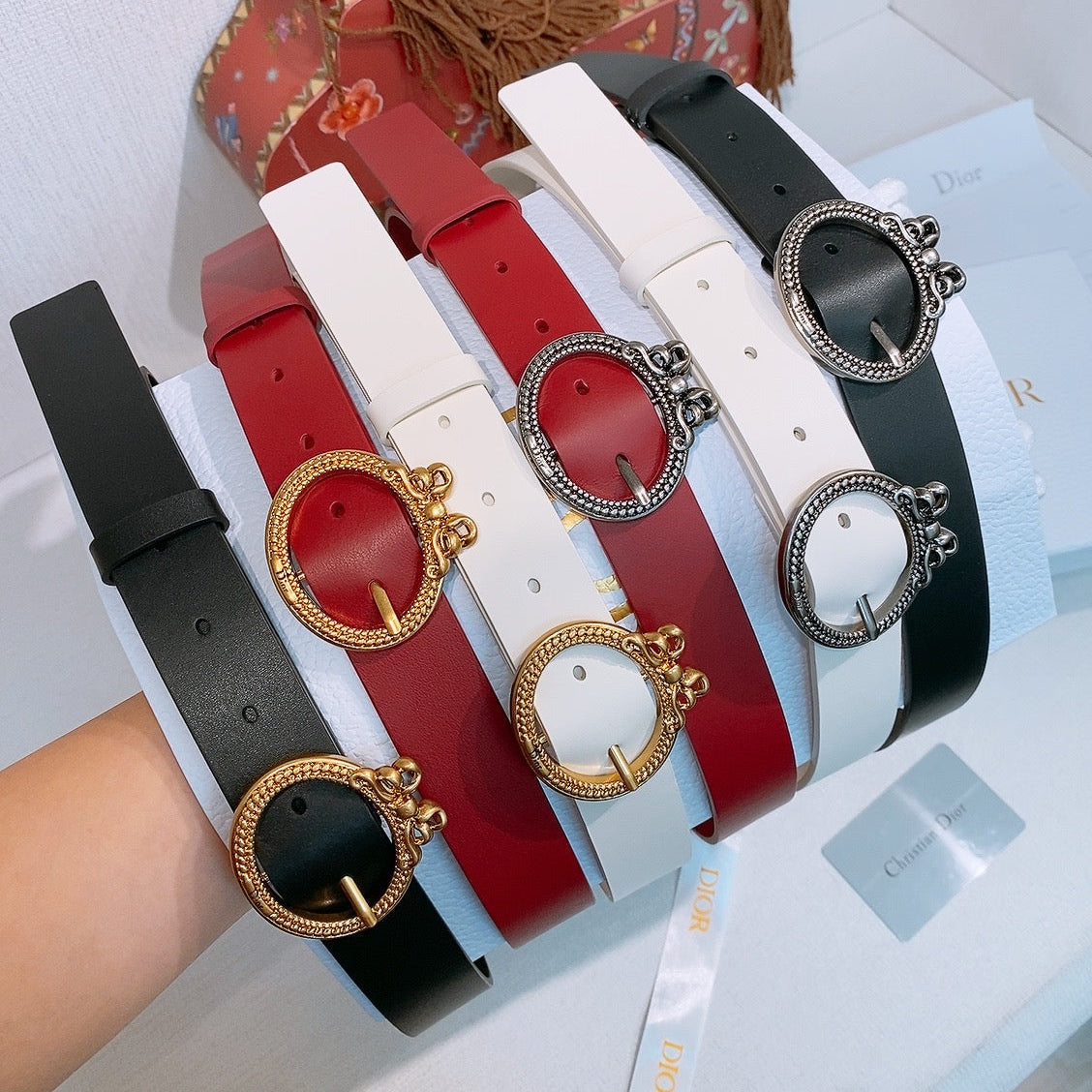 Dior Médaillon Belt 30mm With Bow Calfskin 207707