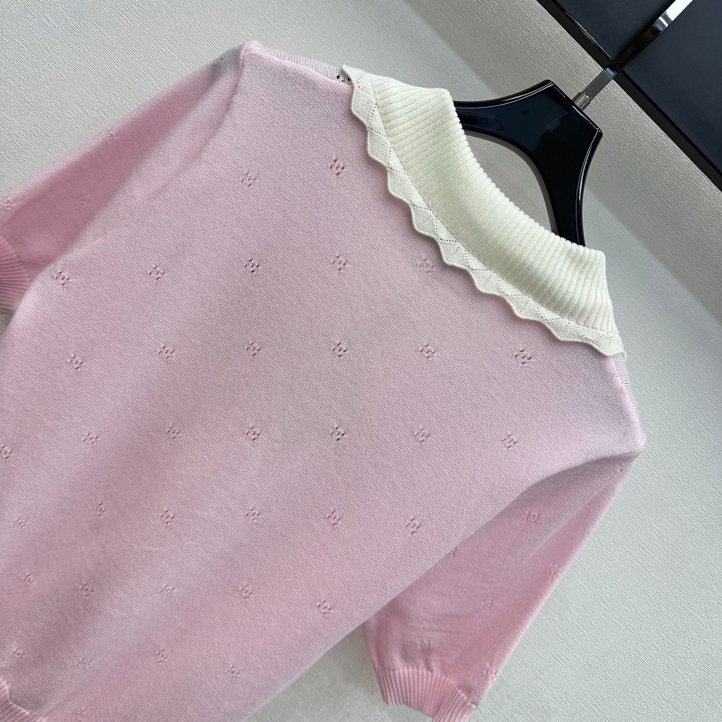 Miumiu 2026 Collared Short-Sleeve Knit Cardigan Wool 431998