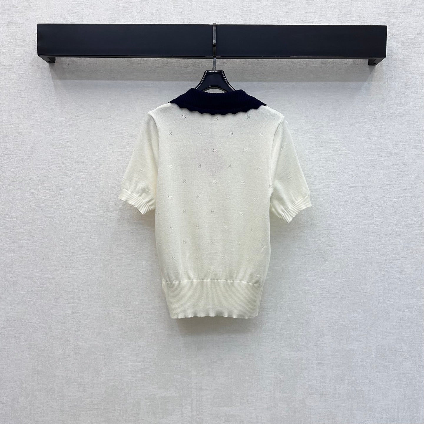 Miumiu 2026 Collared Short-Sleeve Knit Cardigan Wool 431998