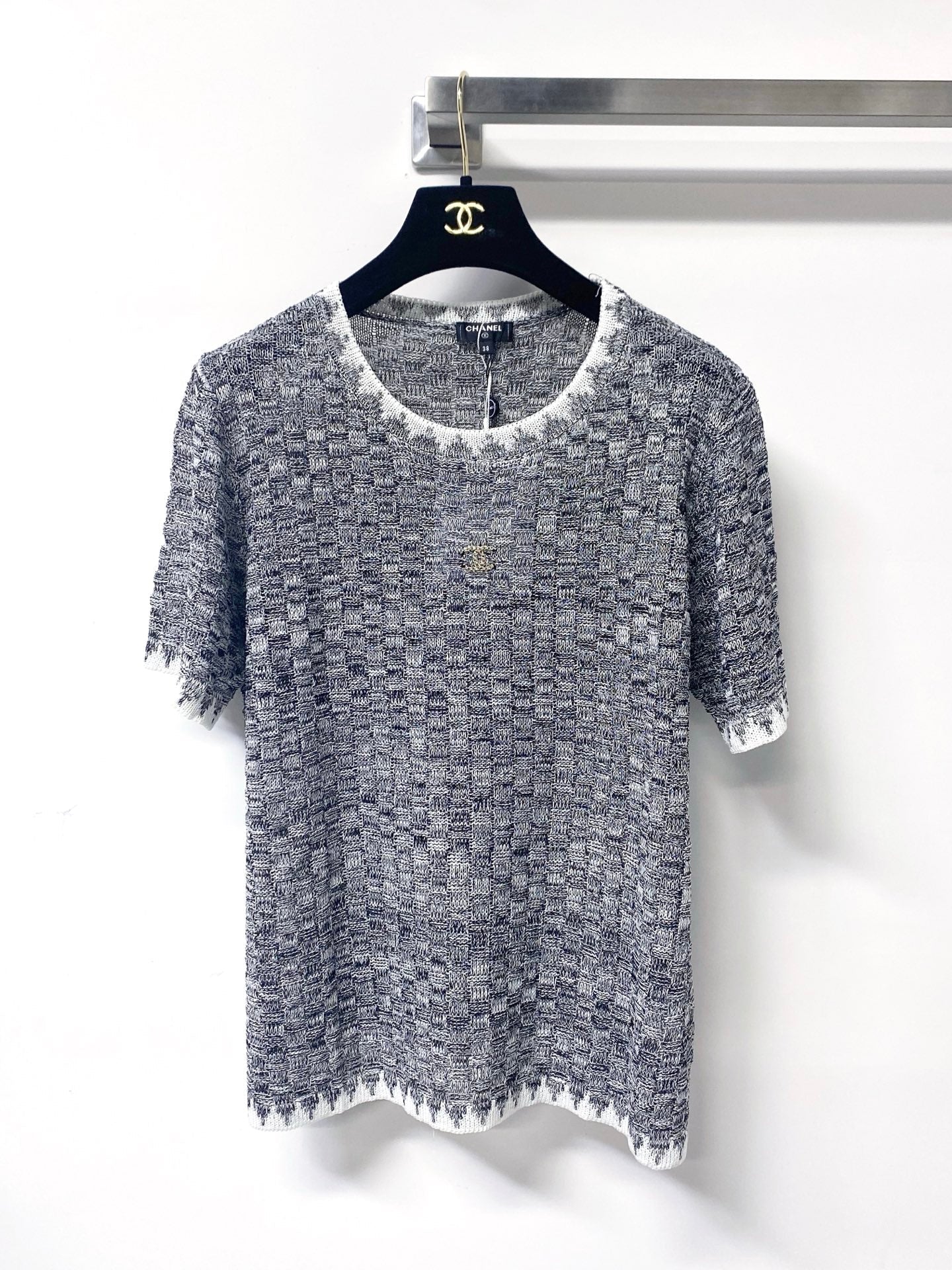 Chanel 2026 Short-Sleeved Shirt Mercerized Wool 439836