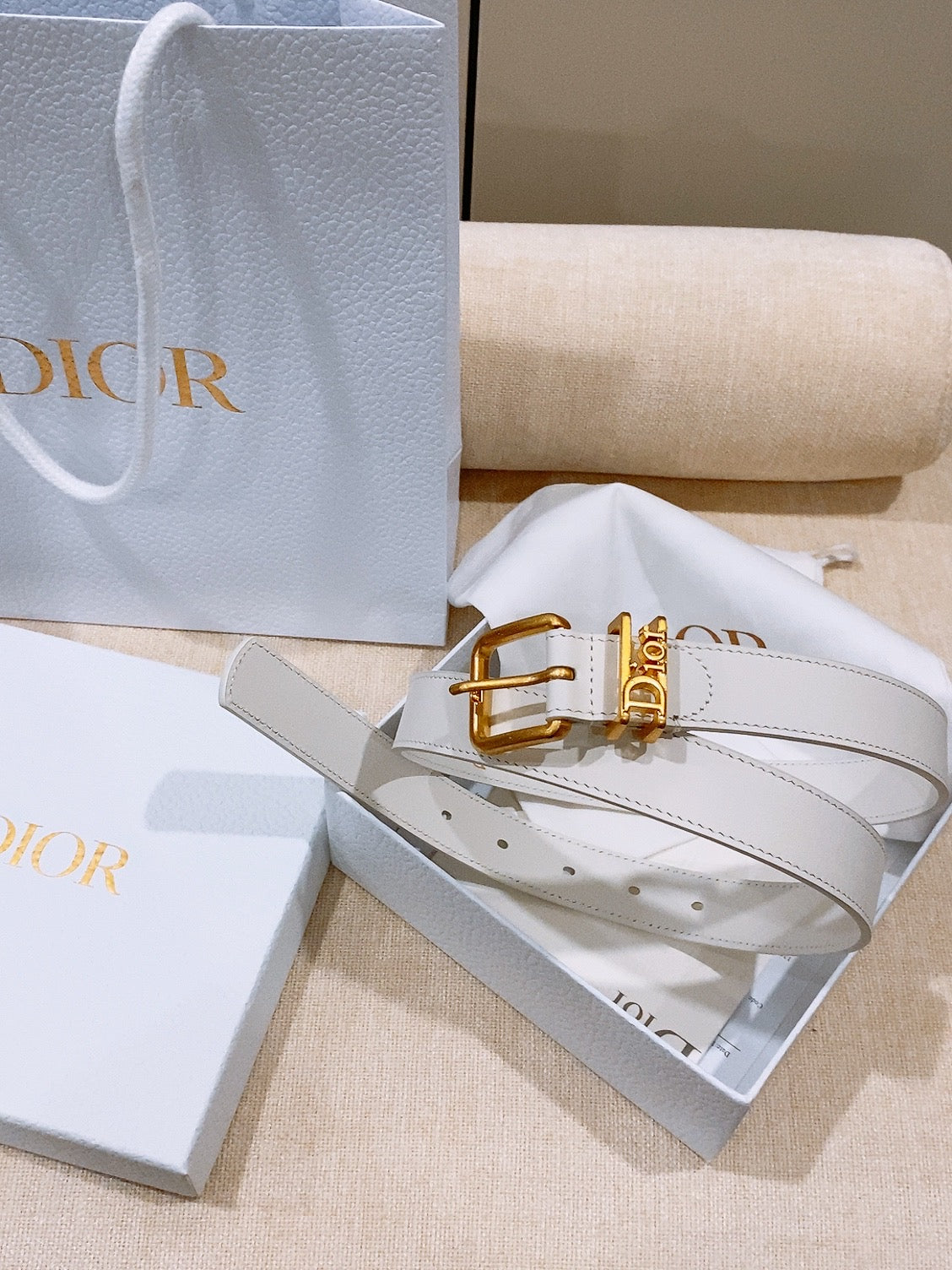 Dior Cannage Belt 25mm Smooth Calfskin 208264