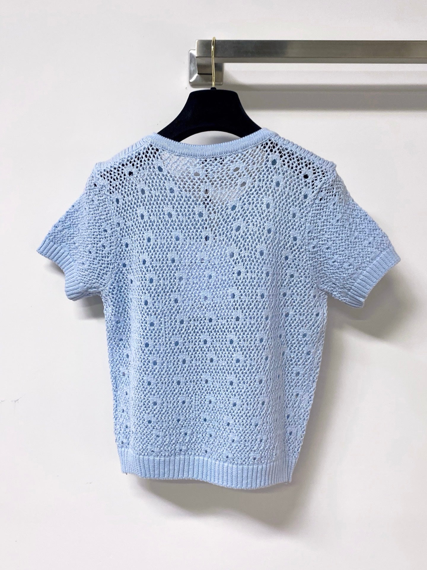 Chanel 2026 Short-Sleeved Shirts Crochet Logo Buttons 449828
