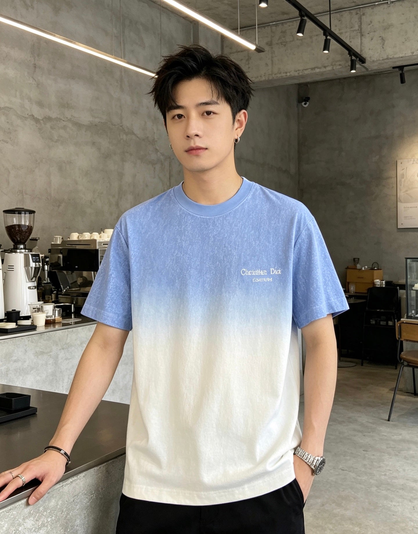 CD 26A Men Short-Sleeve T-Shirt Ombre Cotton 285038